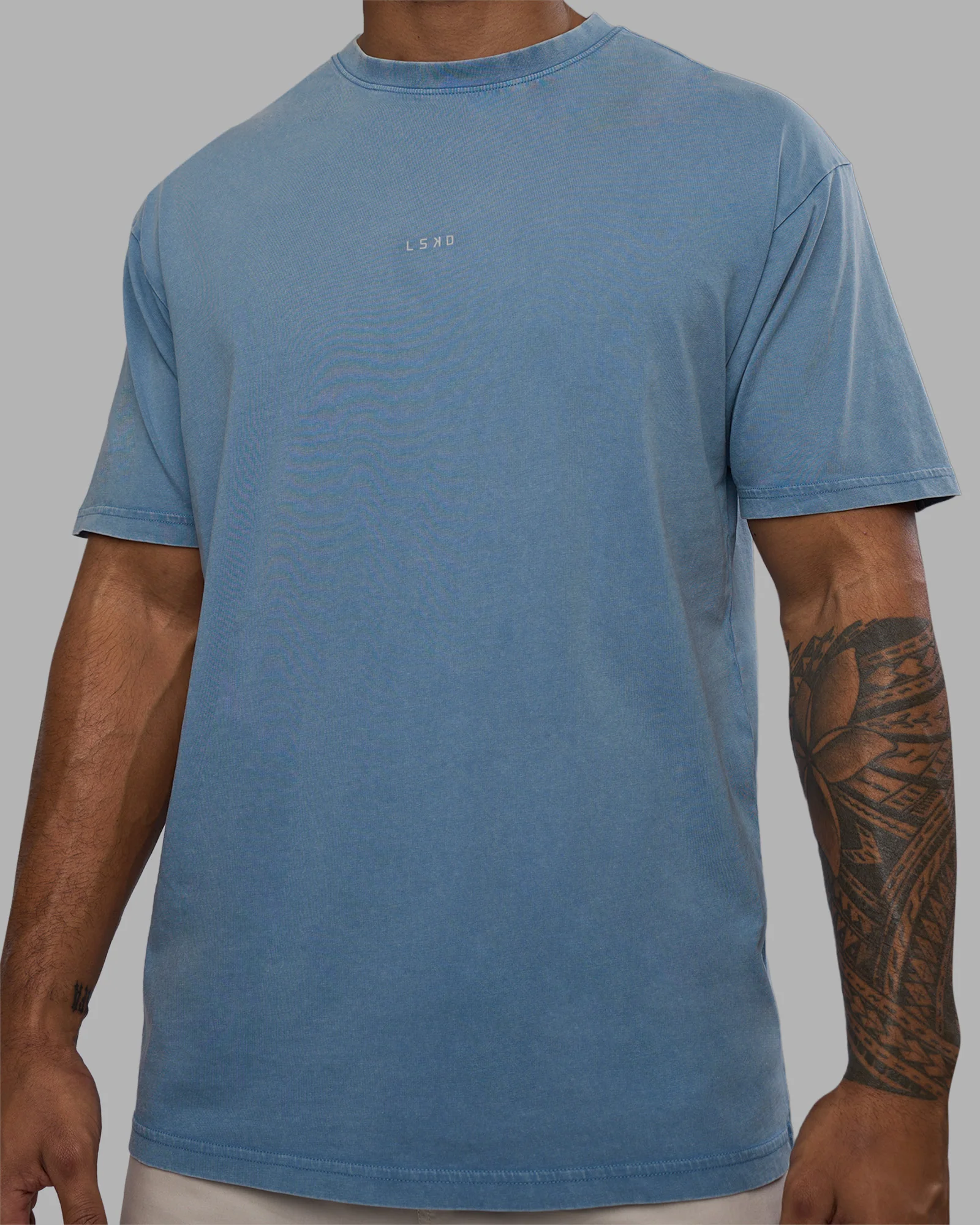 Base FLXCotton Tee Oversized - Elemental Blue Washed - Image 5