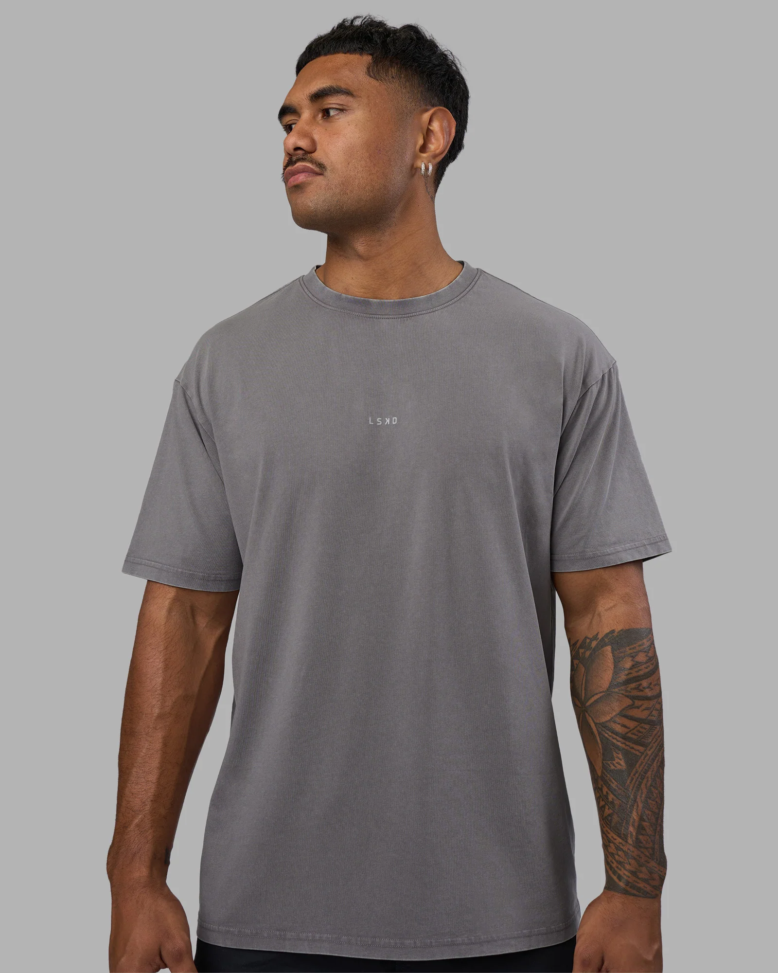 Base FLXCotton Tee Oversized - Storm Front Washed - Image 3