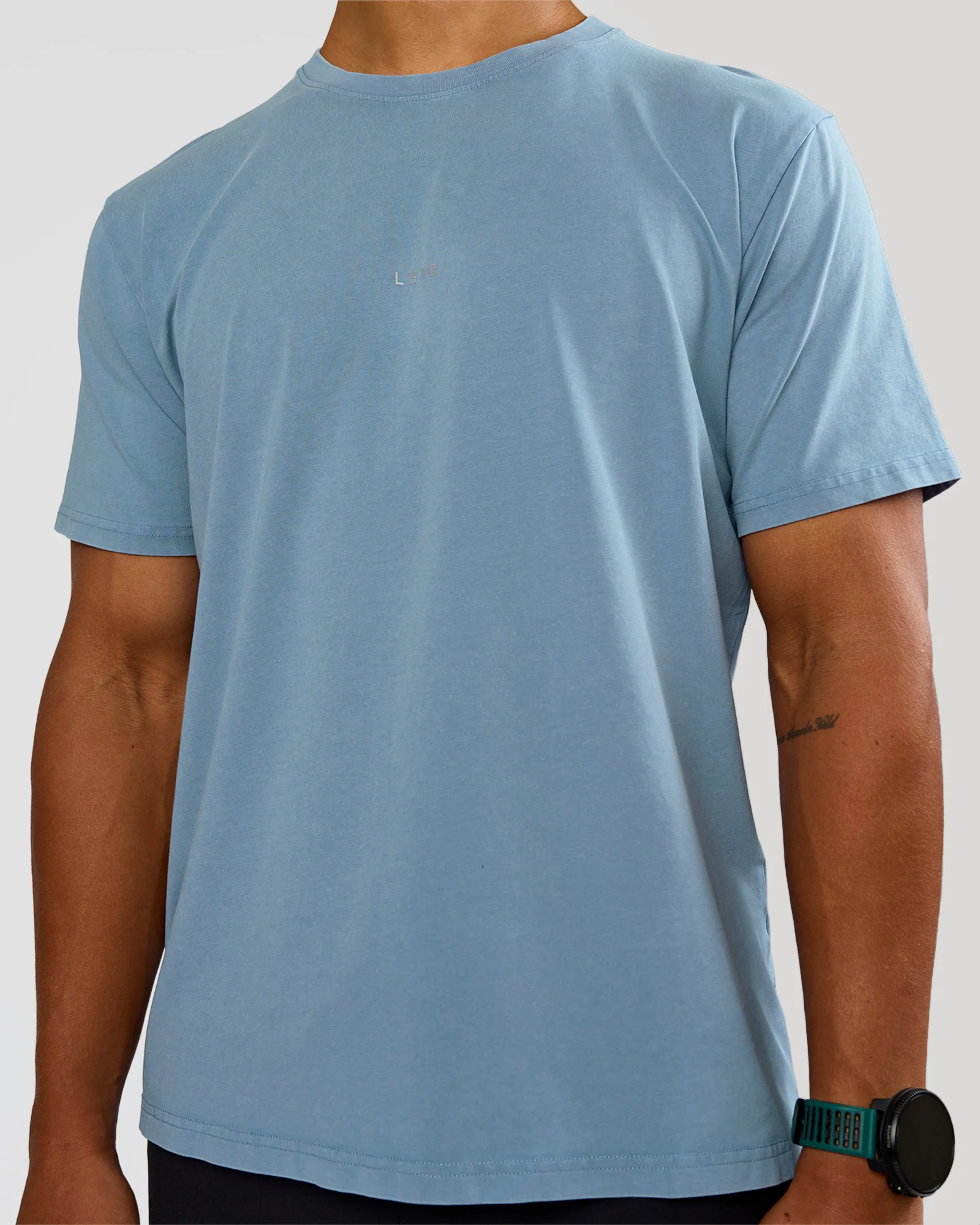 Base FLXCotton Tee Regular Fit -8cm  - Elemental Blue Washed - Image 4