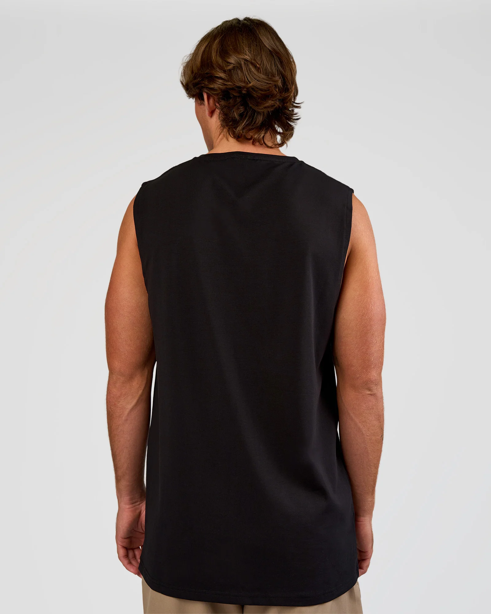 Base Heavyweight FLXCotton Tank Regular Fit +2cm - Black - Image 4