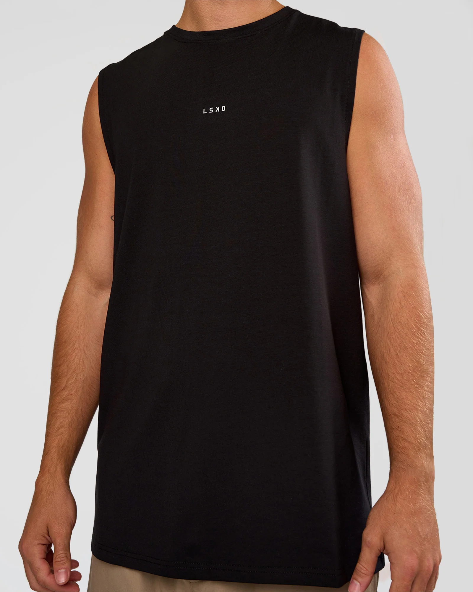Base Heavyweight FLXCotton Tank Regular Fit +2cm - Black - Image 6