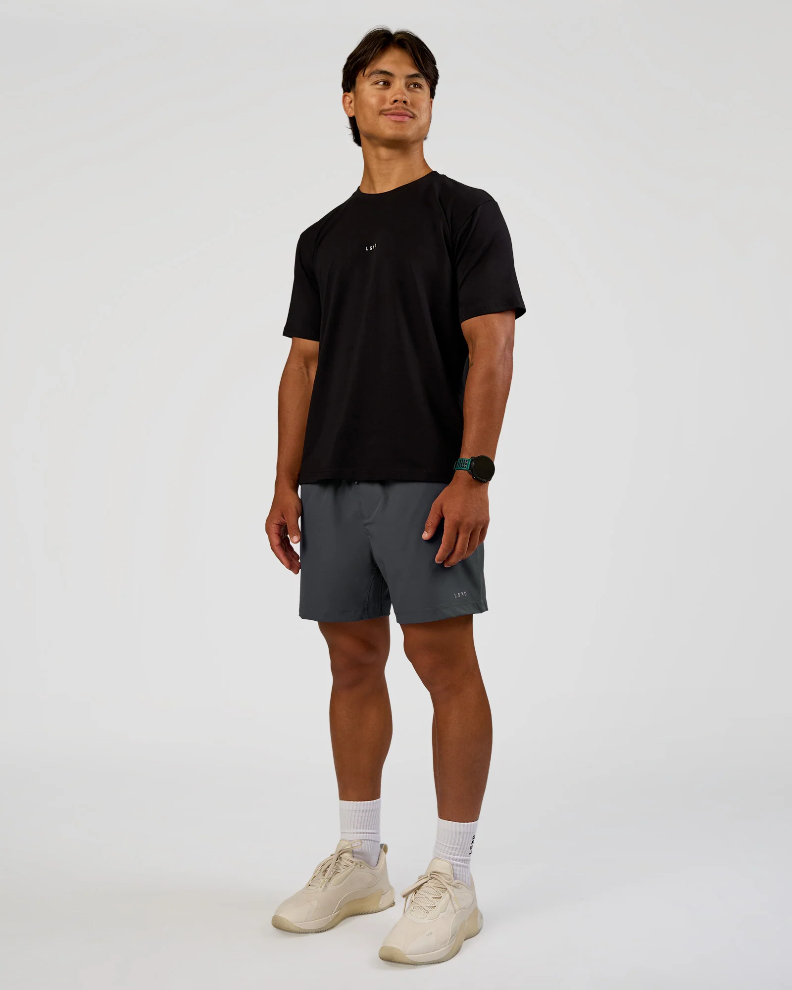 Base Heavyweight FLXCotton Tee Regular Fit -8cm - Black - Image 2