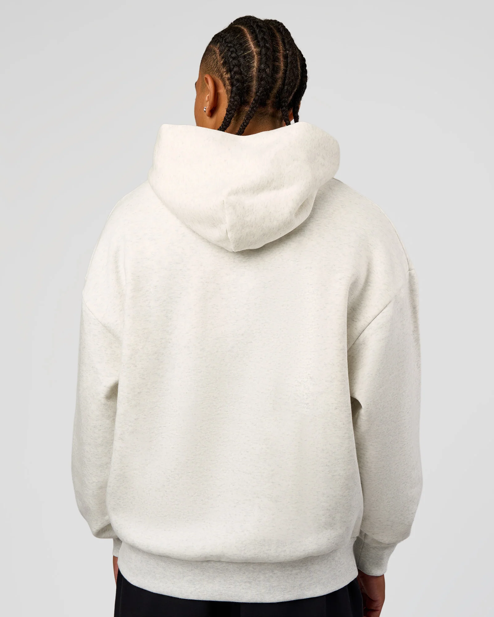 Base Oversized Hoodie - Silver Marl - Image 6