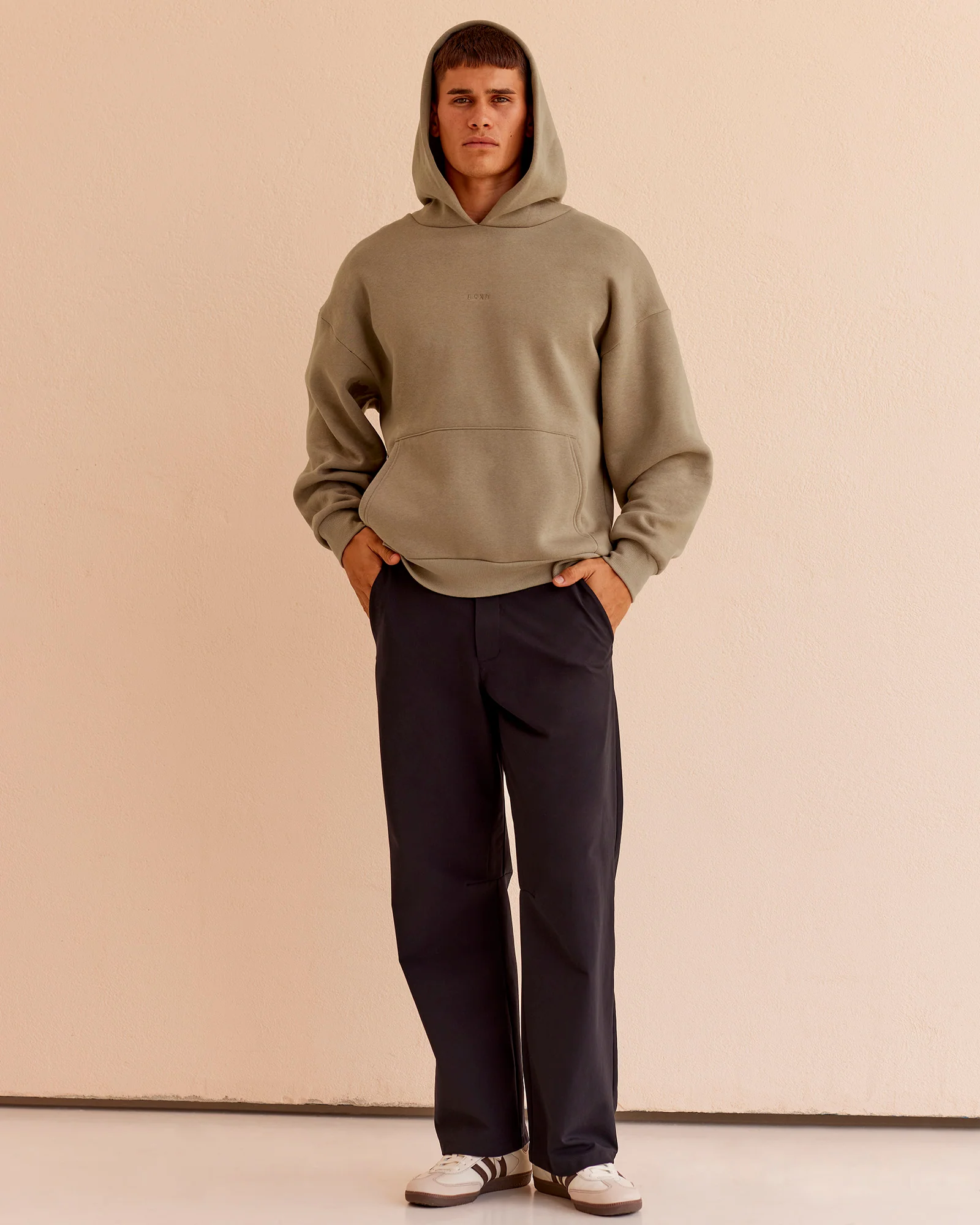 Base Oversized Hoodie - Taupe Ash - Image 2