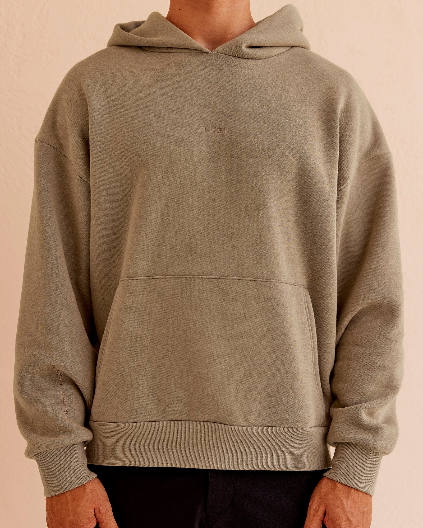 Base Oversized Hoodie - Taupe Ash - Image 6