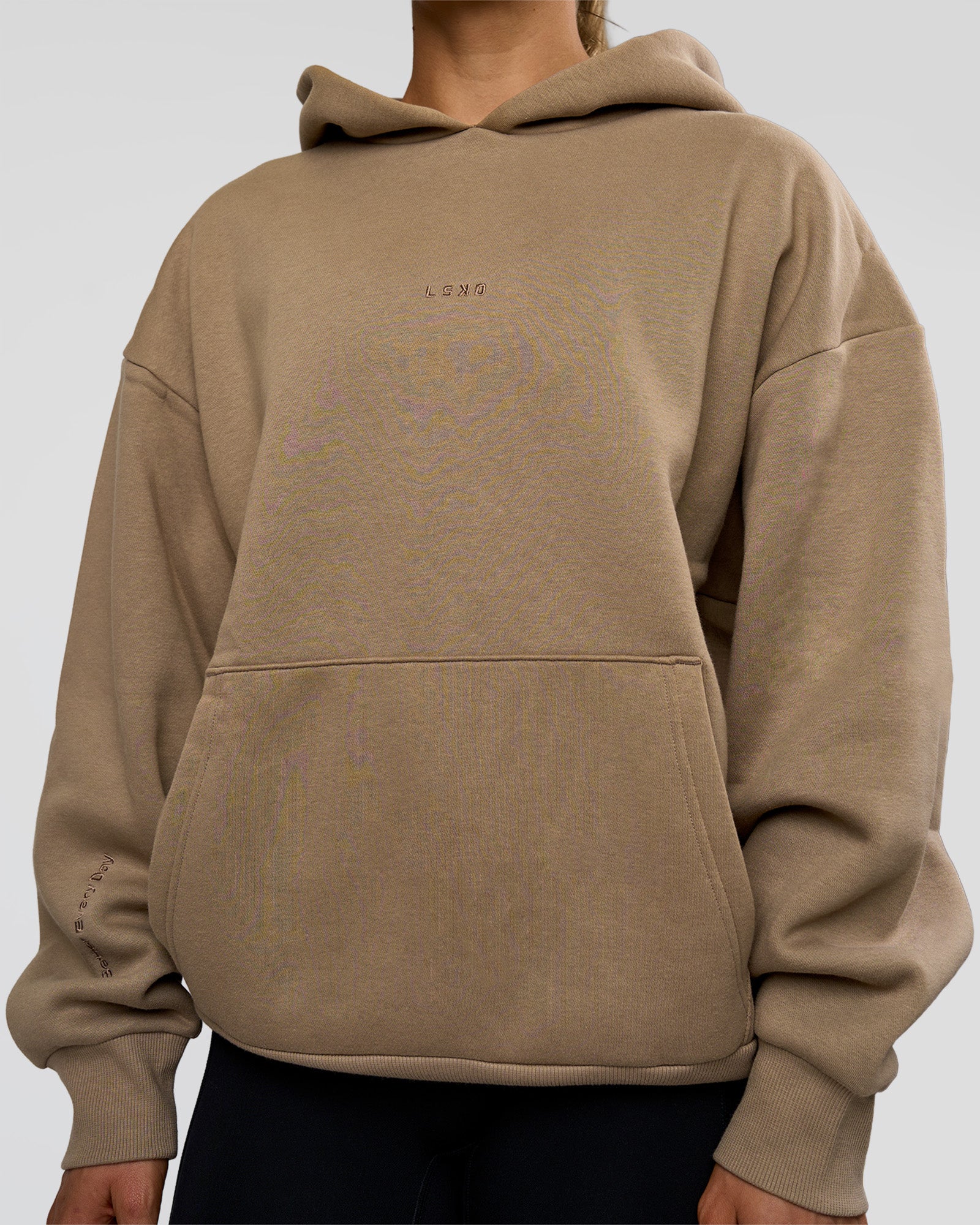 Base Oversized Hoodie - Taupe Ash - Image 9