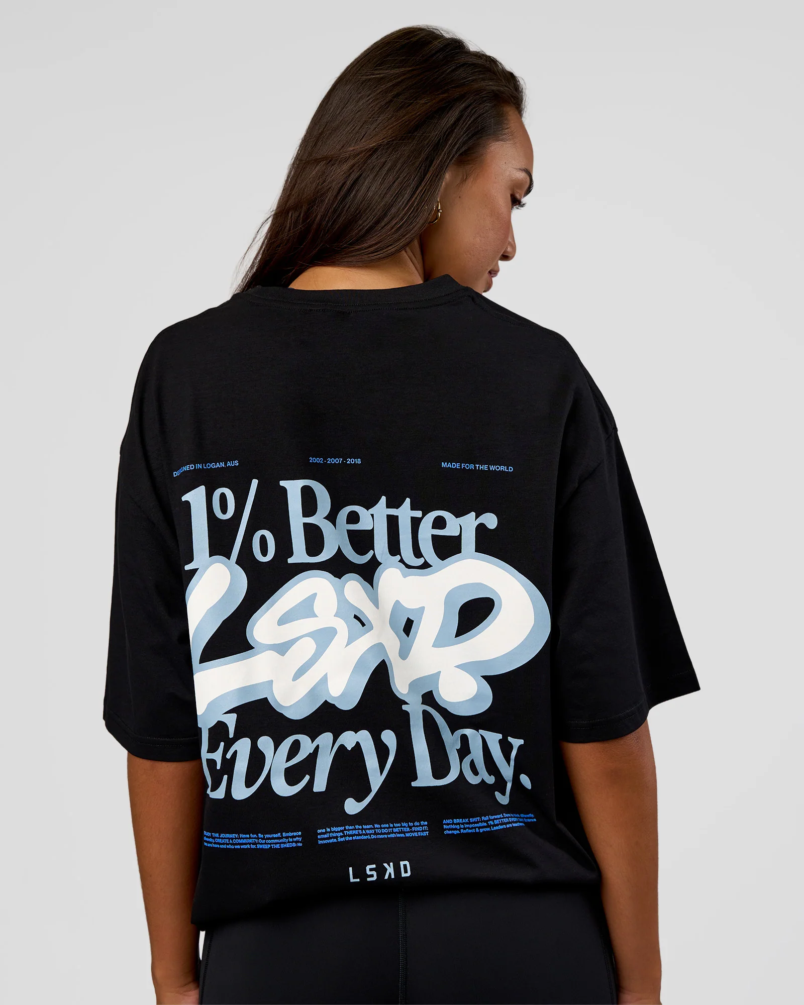 Break Through FLXCotton Oversized Tee - Black-Open Air - Image 3