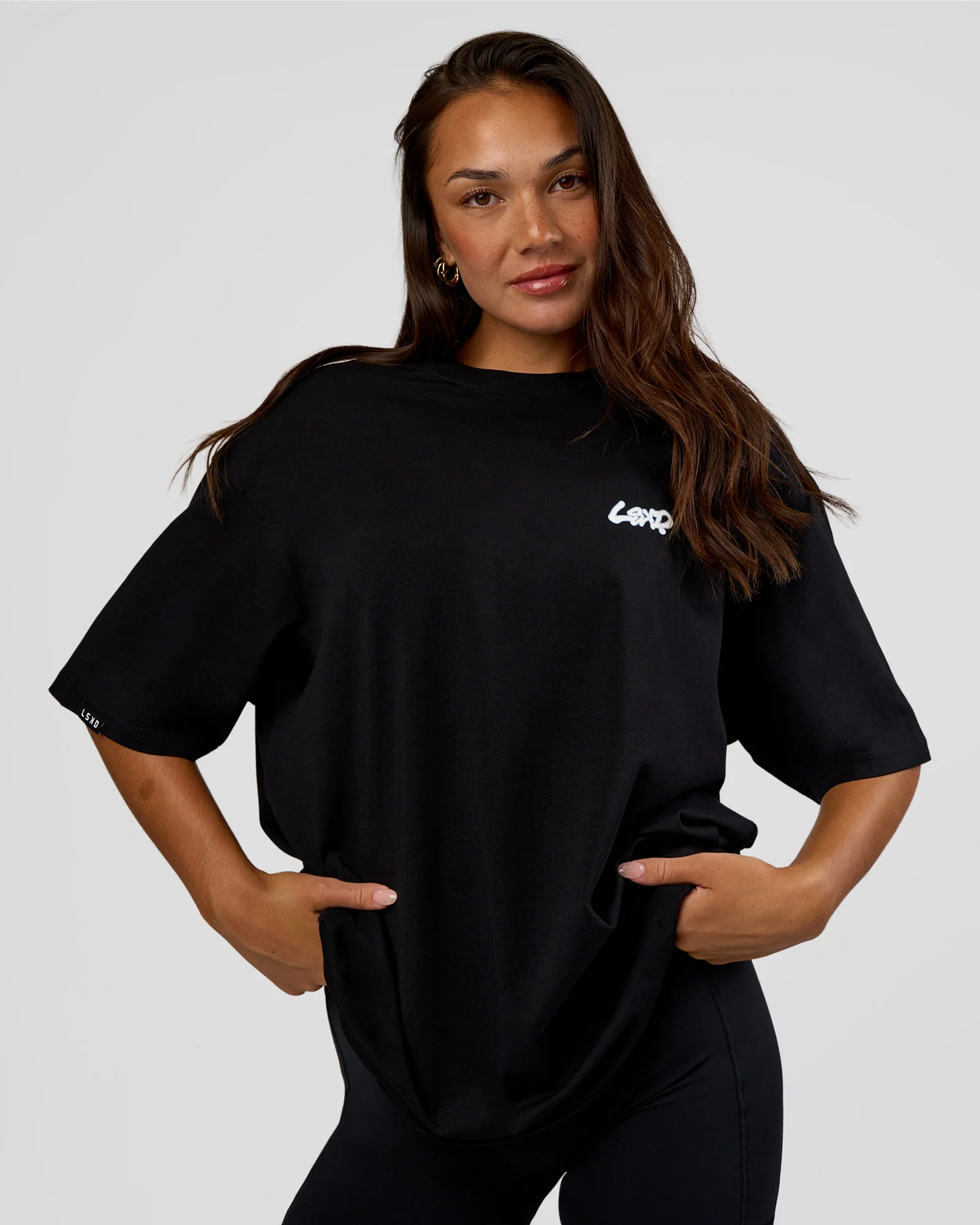 Break Through FLXCotton Oversized Tee - Black-Open Air - Image 4