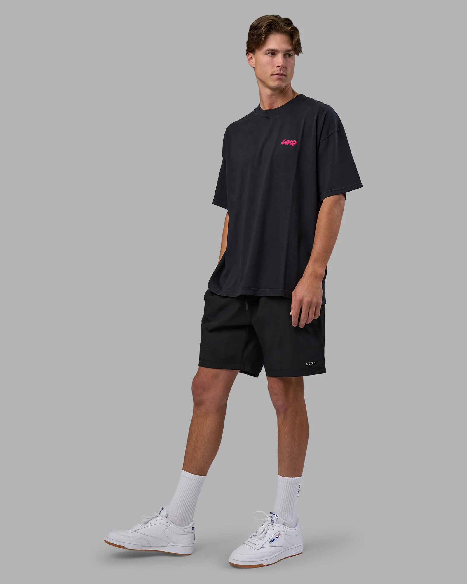 Break Through Heavyweight Oversized Tee - Black Washed-Plum Caspia - Image 6