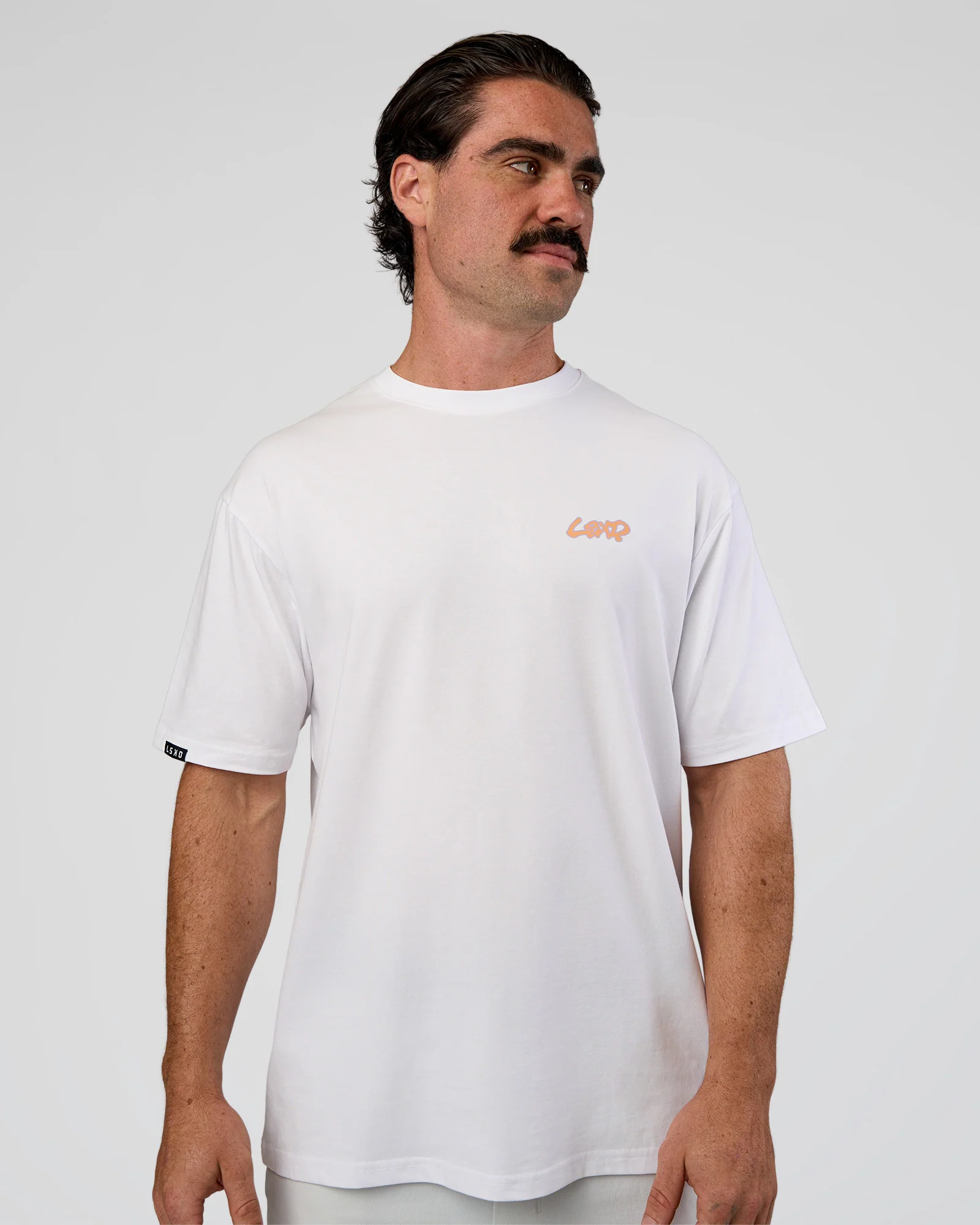 Break Through FLXCotton Oversized Tee - White-Pale Lilac - Image 3
