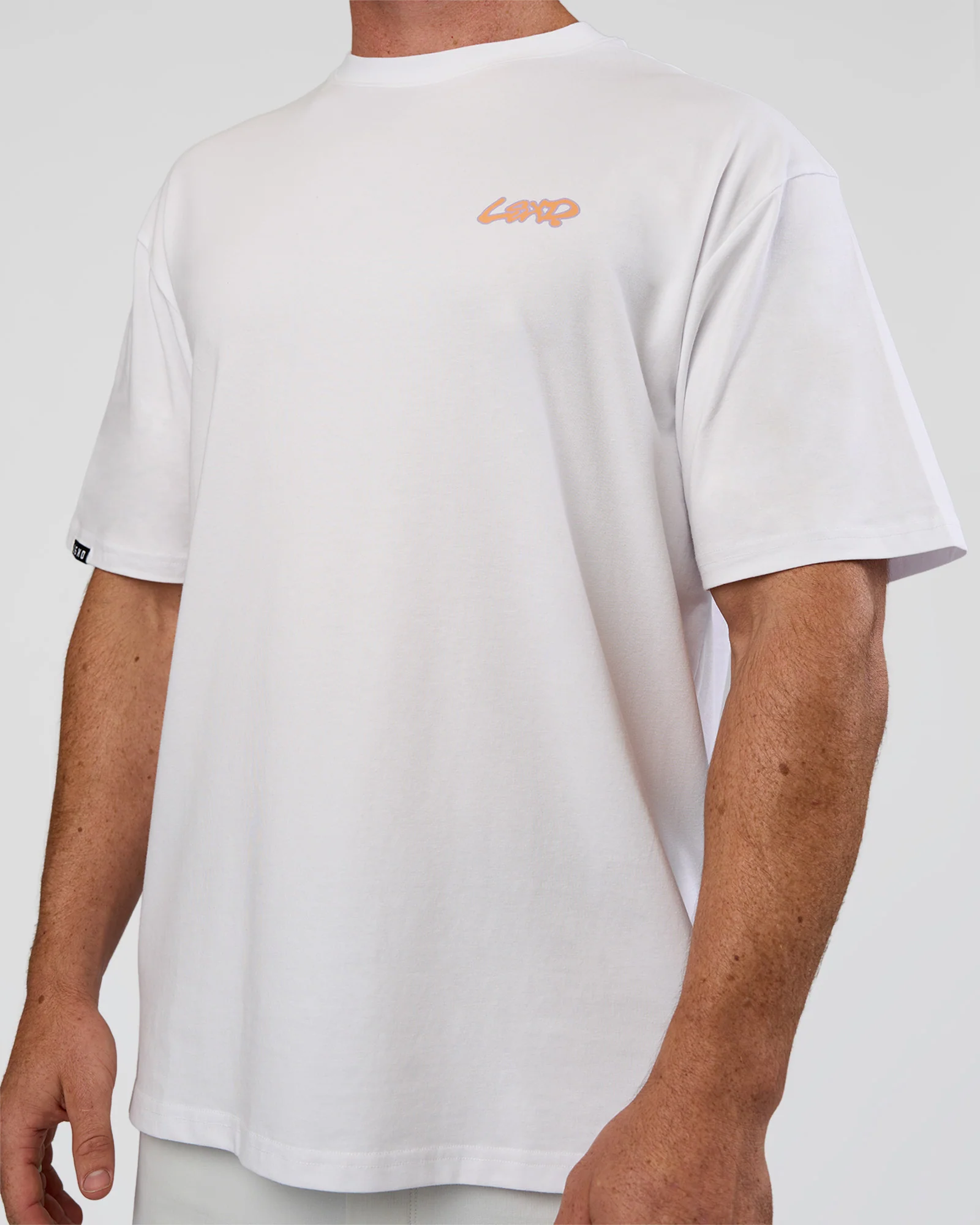 Break Through FLXCotton Oversized Tee - White-Pale Lilac - Image 8