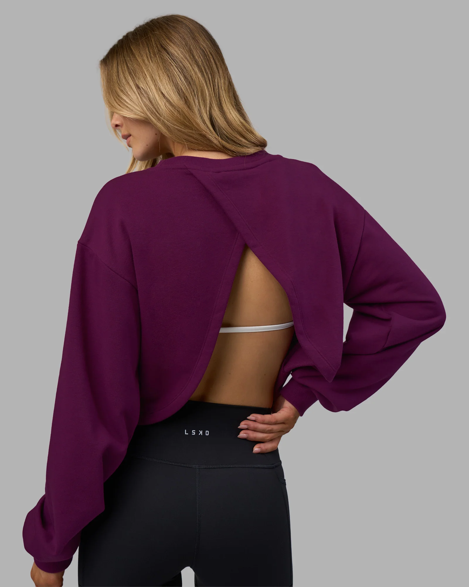 Breeze Open Back Sweater - Plum Caspia-Plum Caspia - Image 5