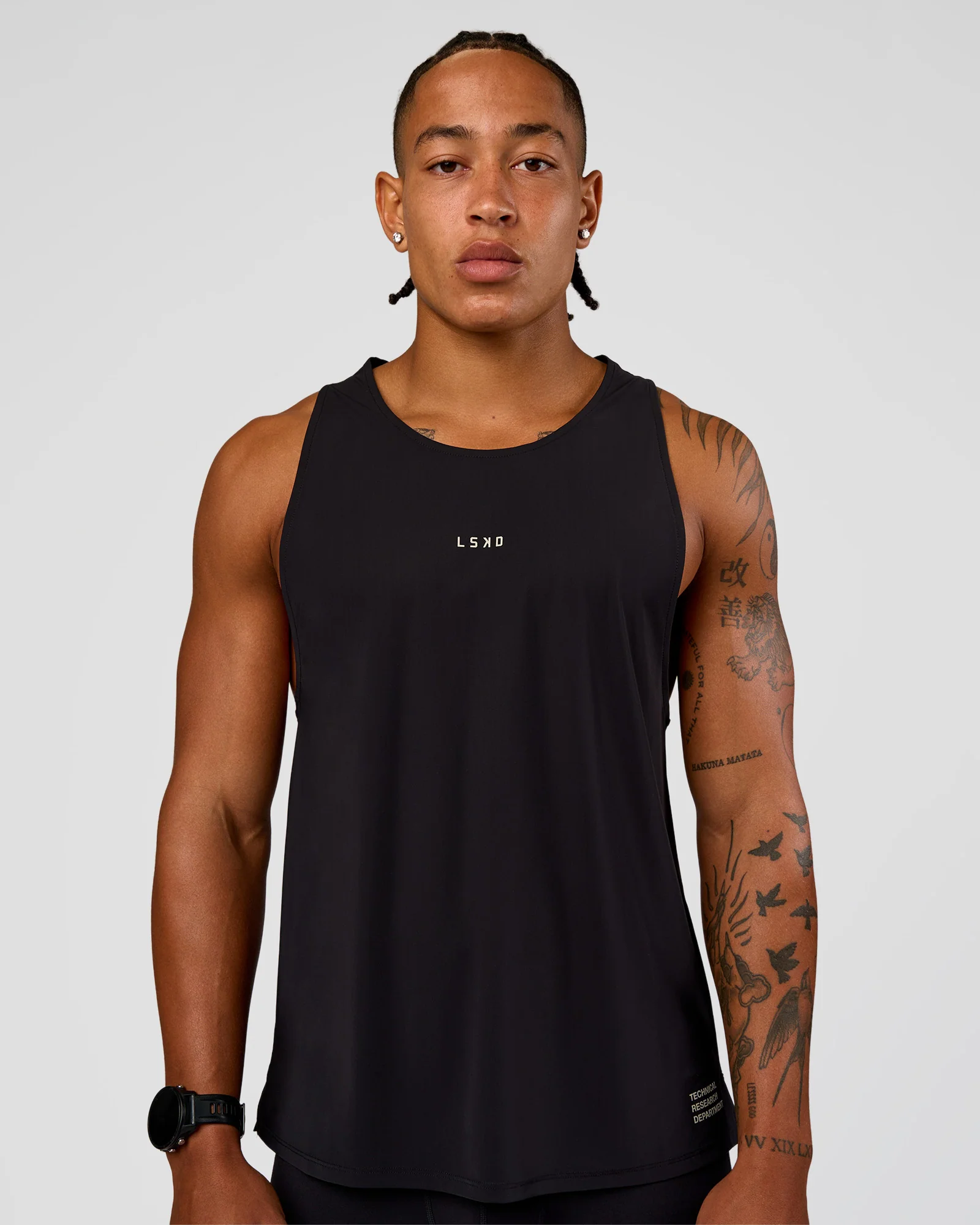 Cadence Run Club Script Values Tank - Black-Alloy - Image 2