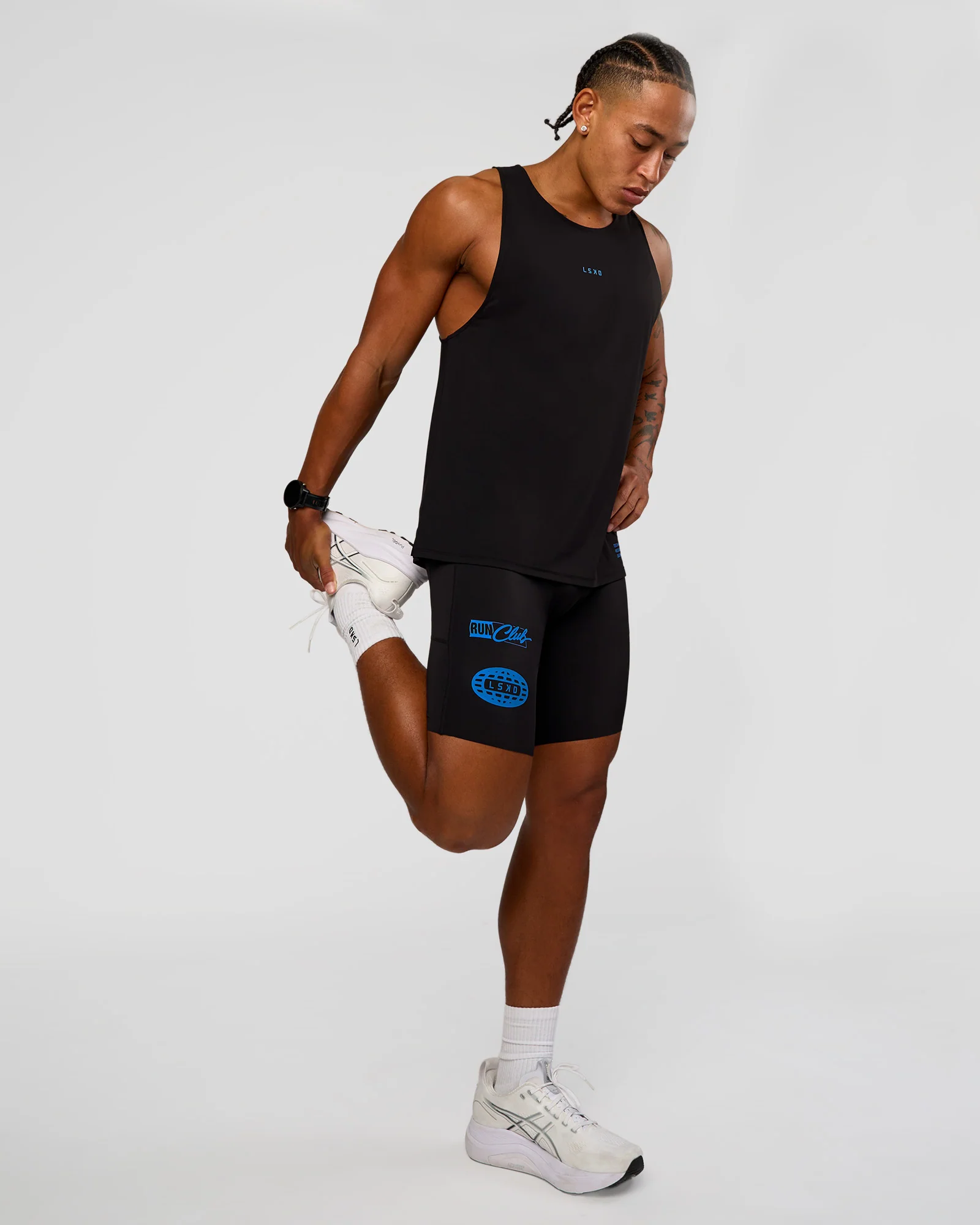 Cadence Run Club Script Values Tank - Black-Palace Blue - Image 8
