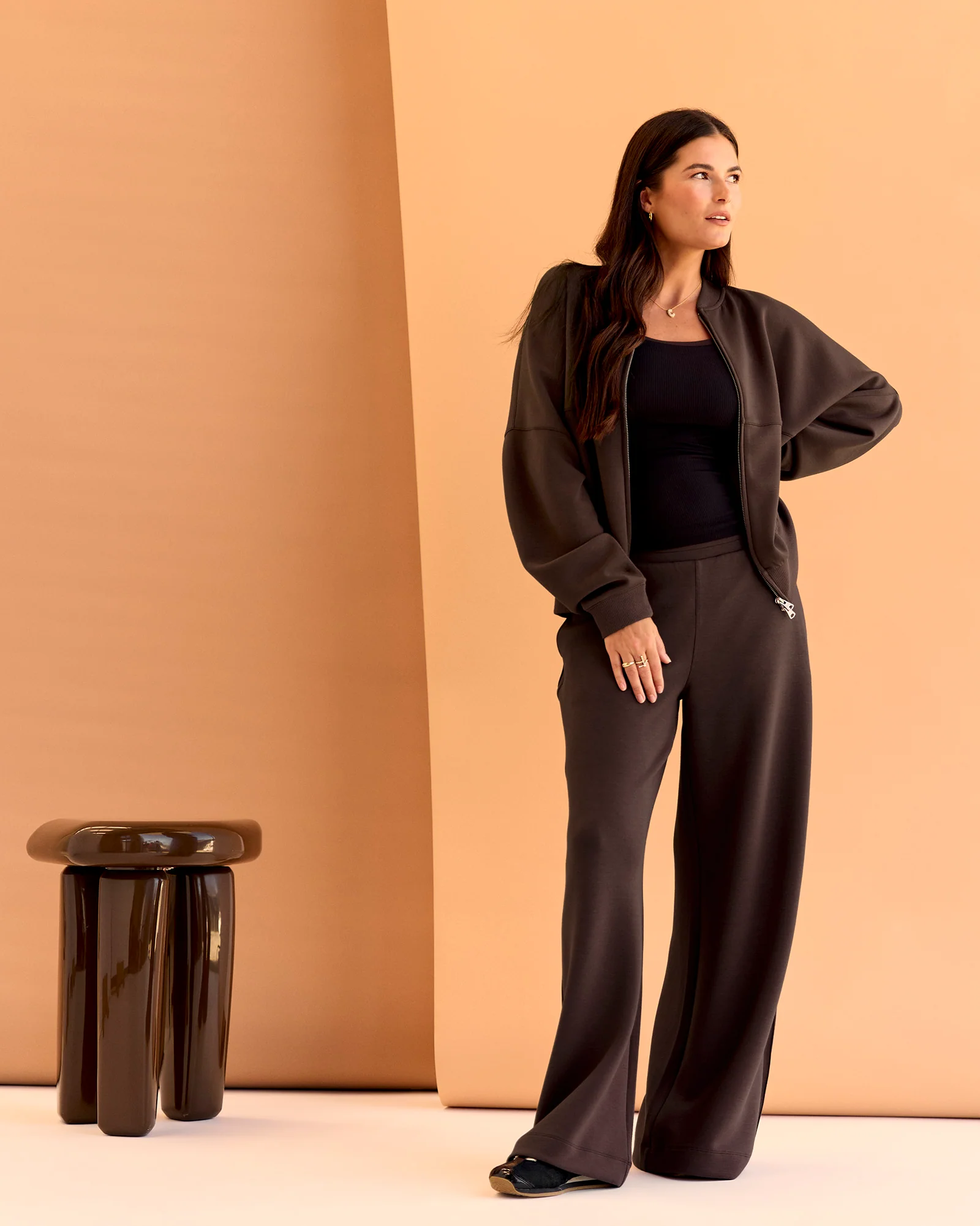 CF Elevate SoftTouch Bomber - Hot Chocolate - Image 5