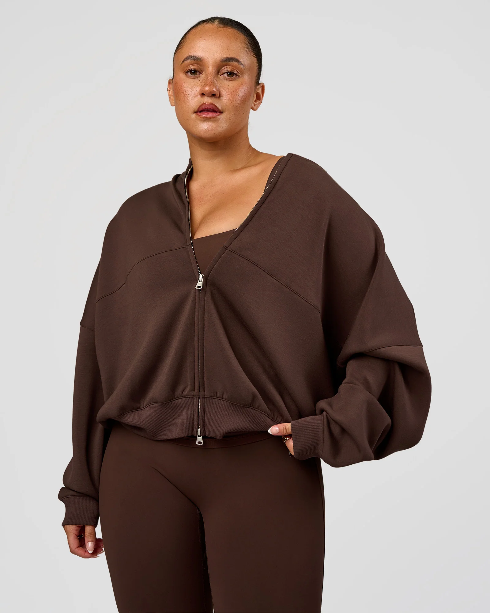 CF Elevate SoftTouch Bomber - Hot Chocolate - Image 7