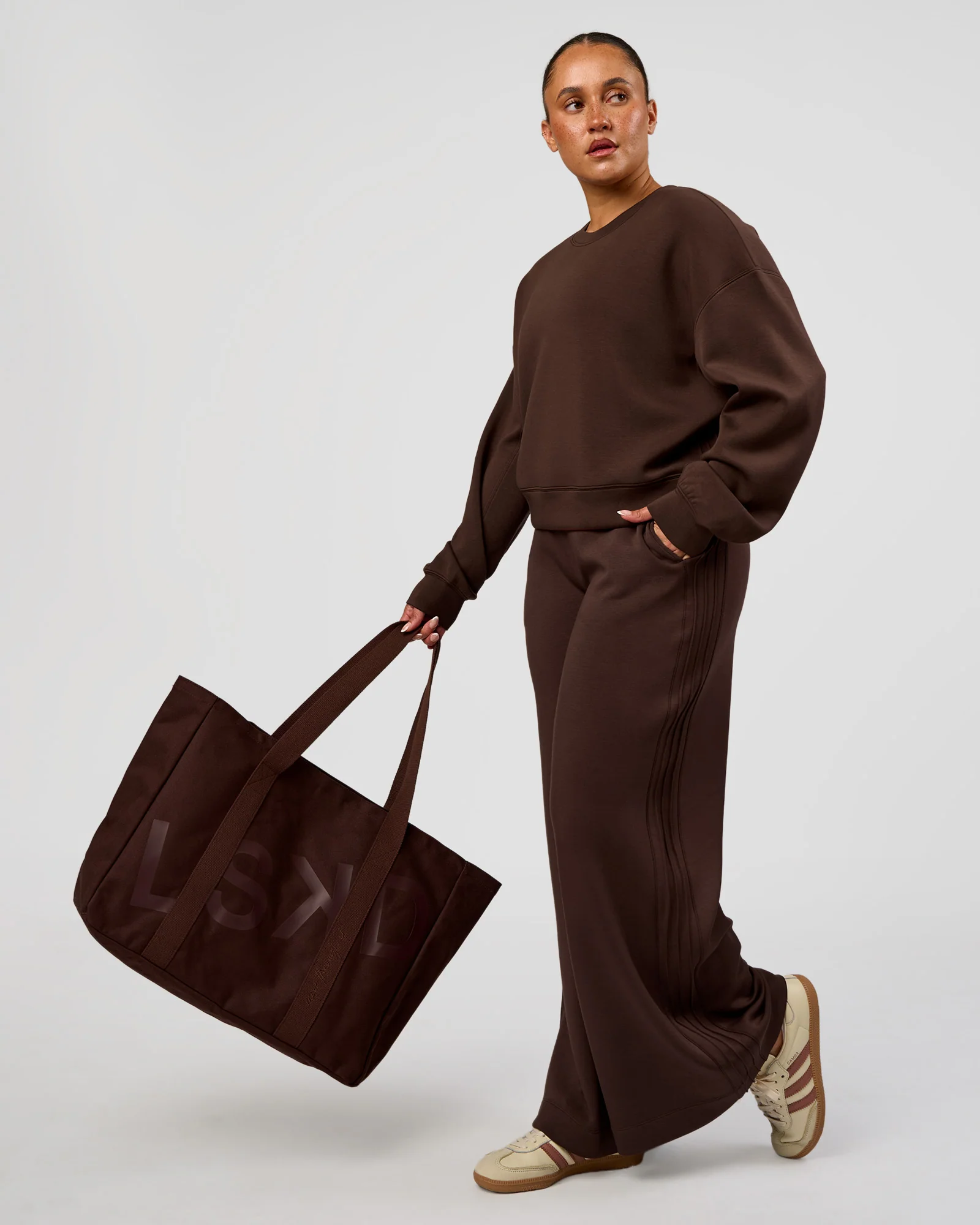 CF Elevate SoftTouch Pintuck Sweater  - Hot Chocolate - Image 5