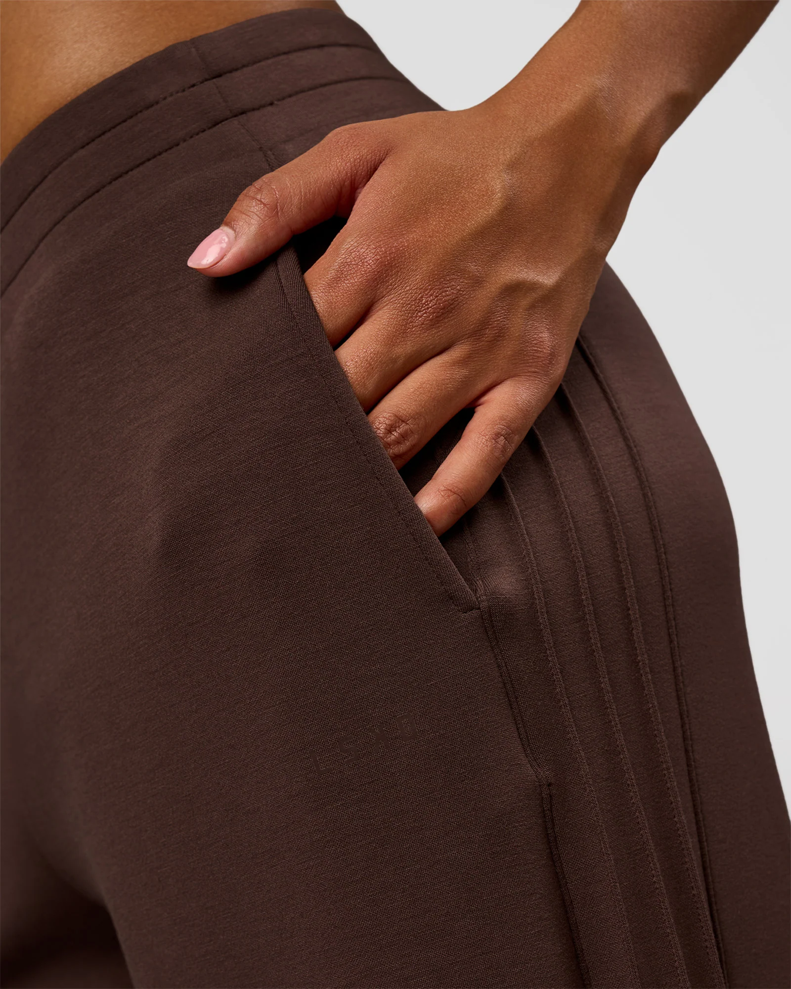 CF Elevate SoftTouch Pintuck Wide Leg Pant - Hot Chocolate - Image 3