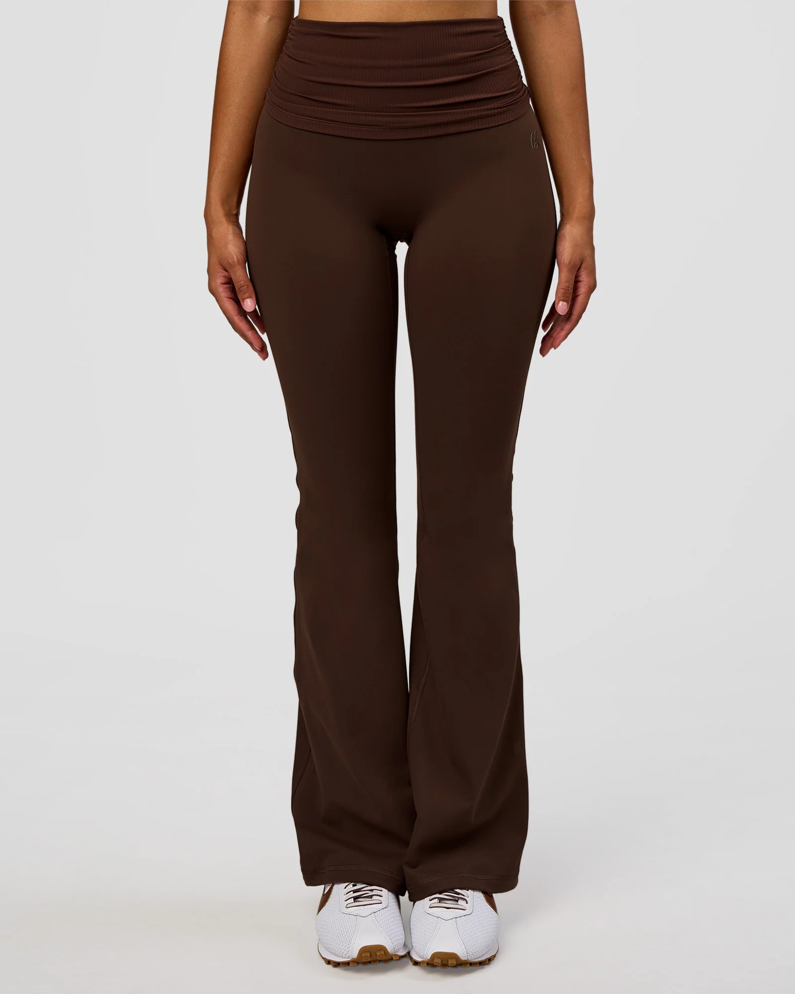 CF Fold Over High-Rise Flared Legging - Hot Chocolate - Image 5