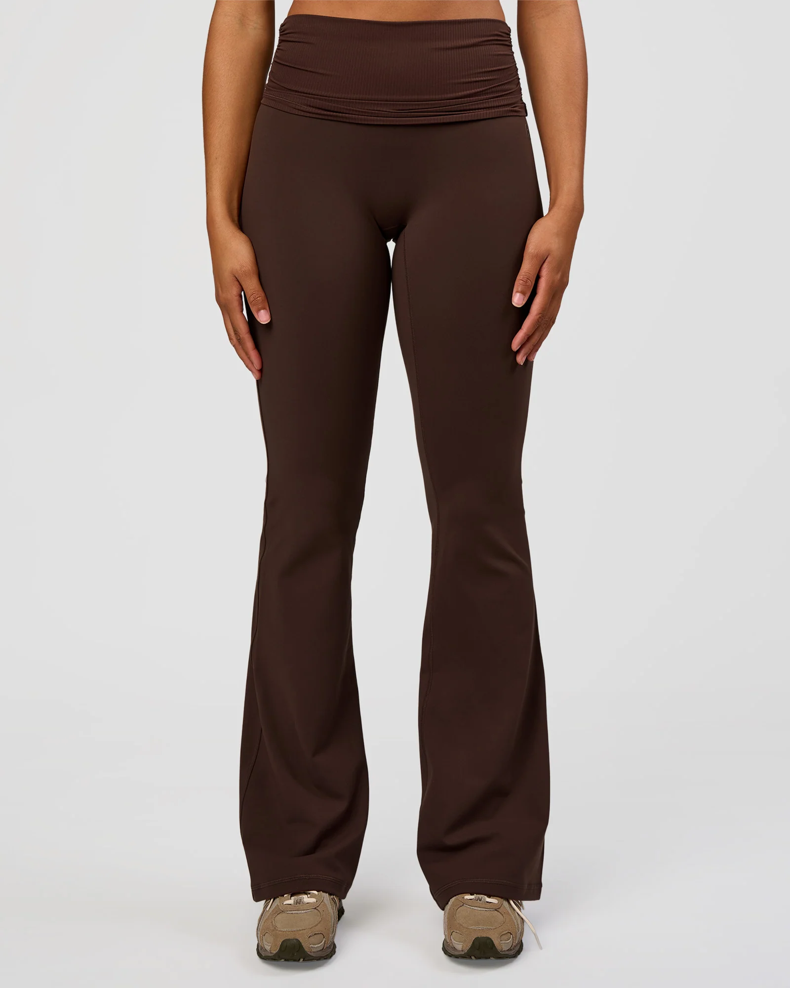 CF Fold Over High-Rise Flared Legging Tall  - Hot Chocolate - Image 3