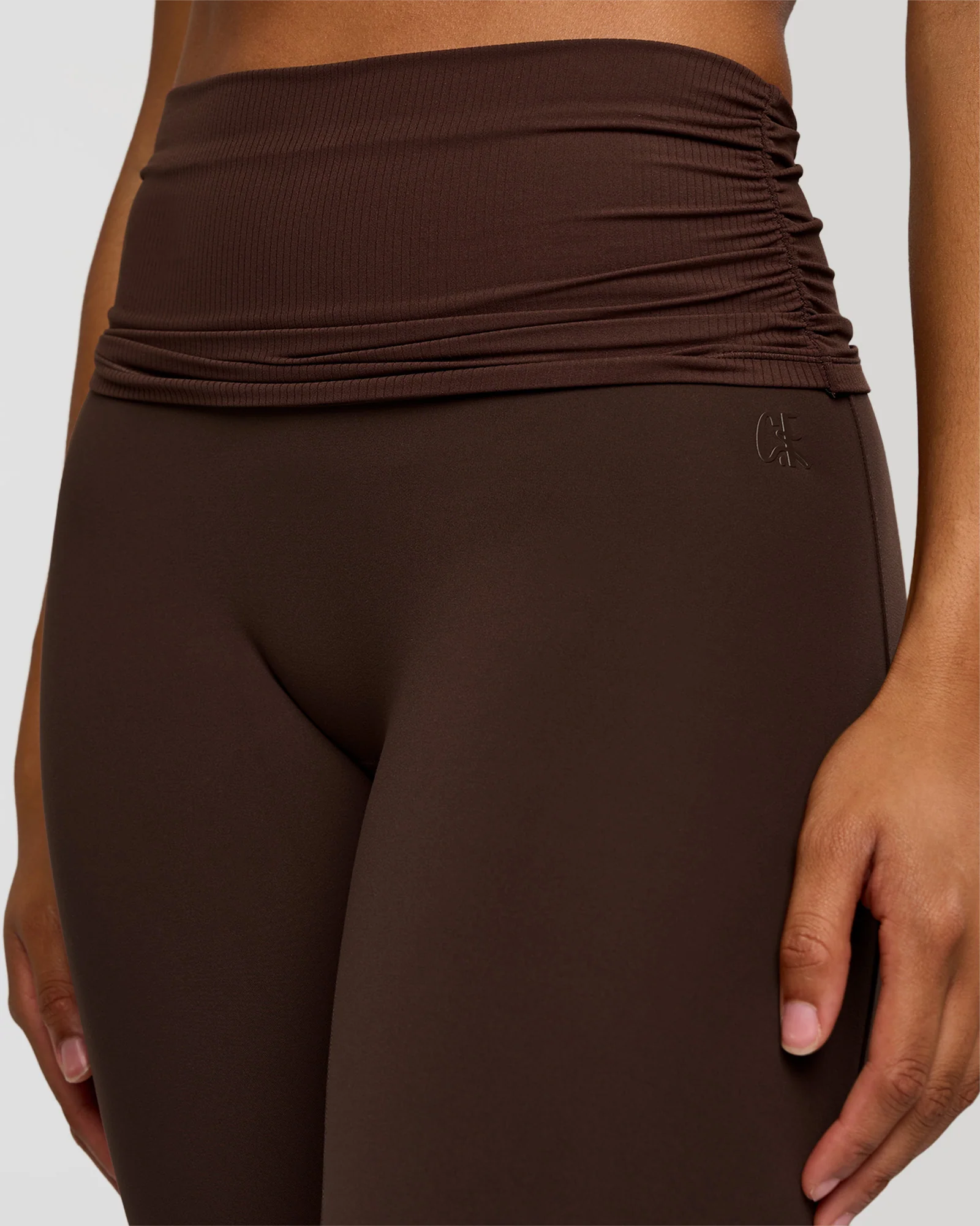 CF Fold Over High-Rise Flared Legging Tall  - Hot Chocolate - Image 4