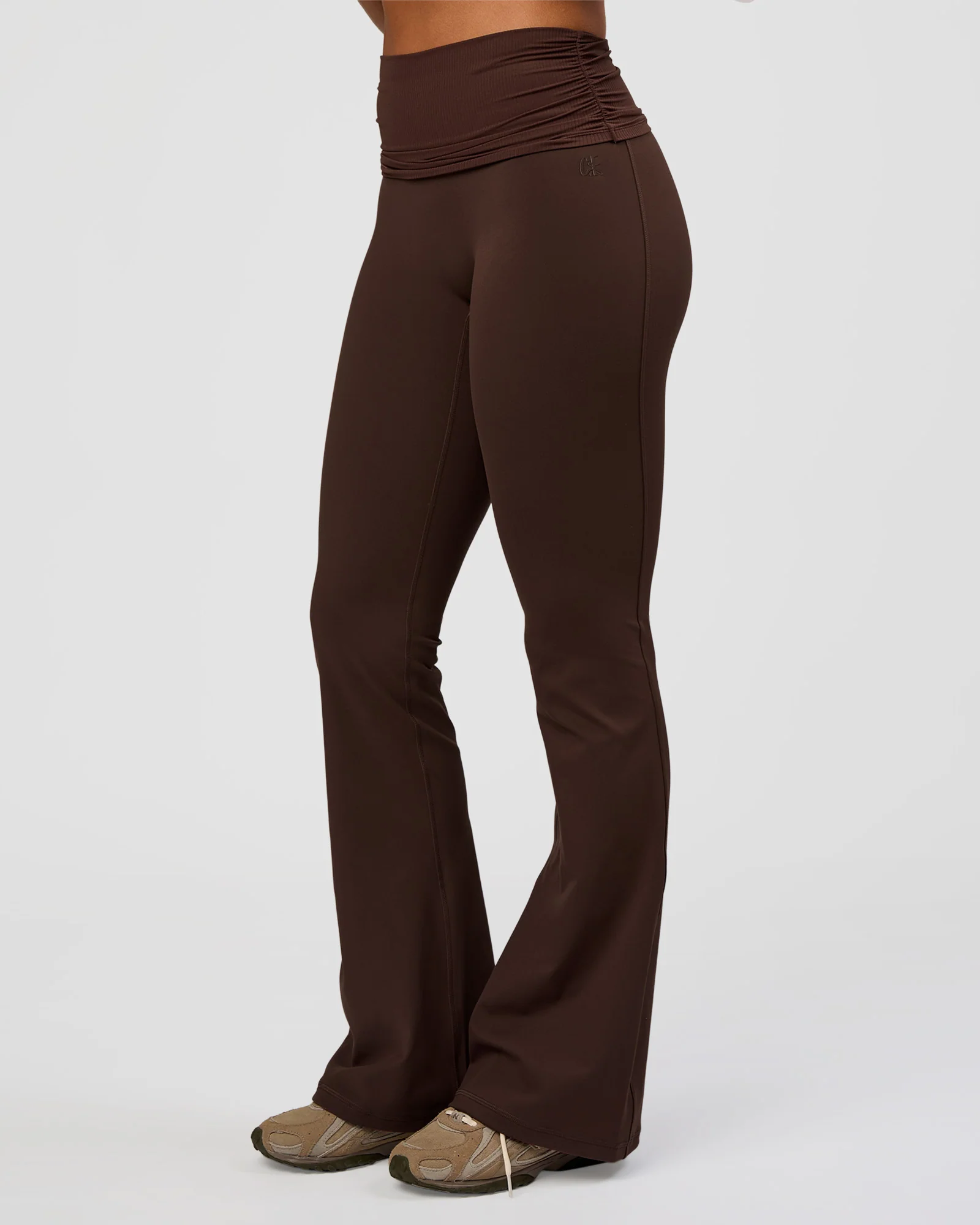 CF Fold Over High-Rise Flared Legging Tall  - Hot Chocolate - Image 6