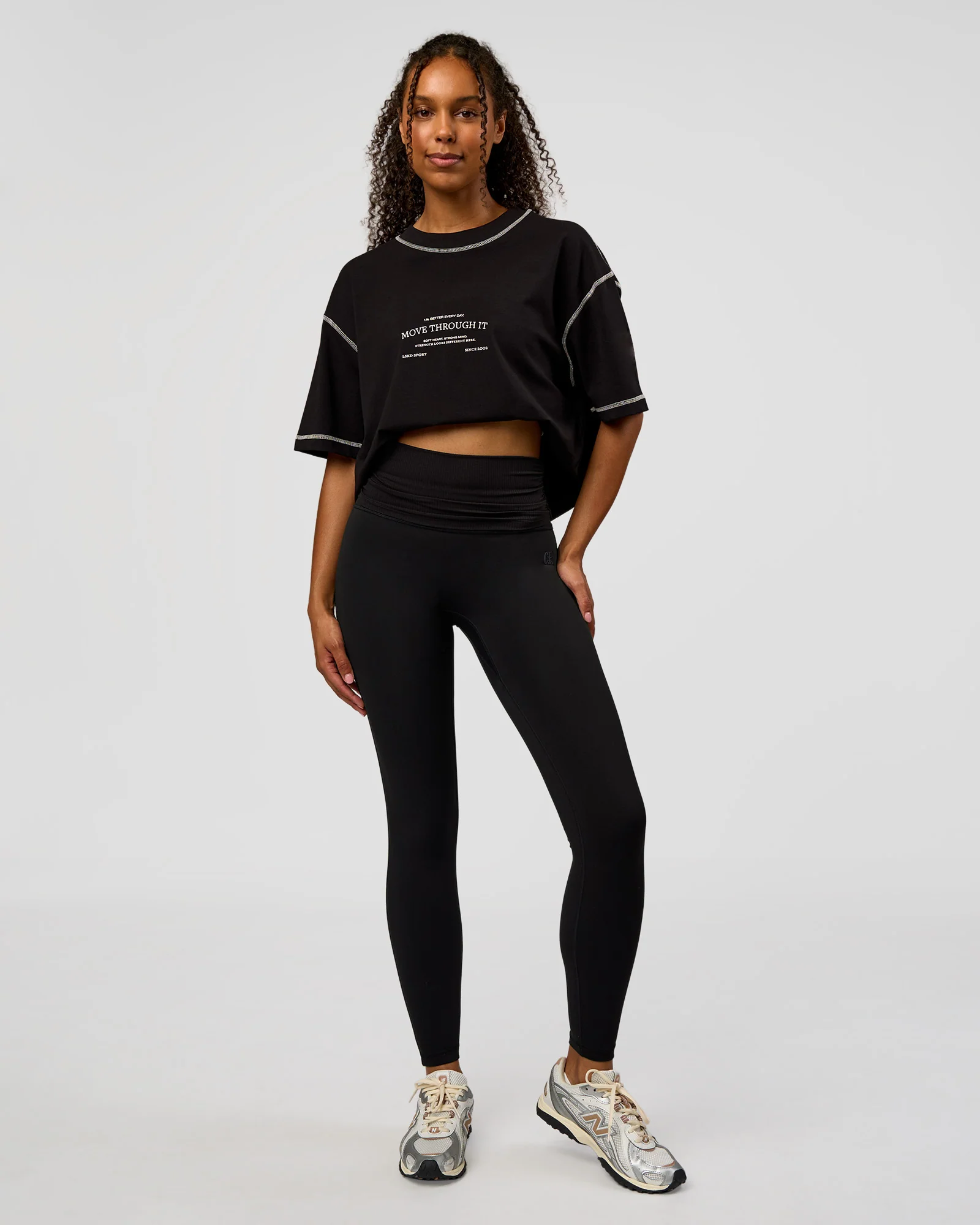 CF Fold Over High-Rise Full Length Legging - Black - Image 7