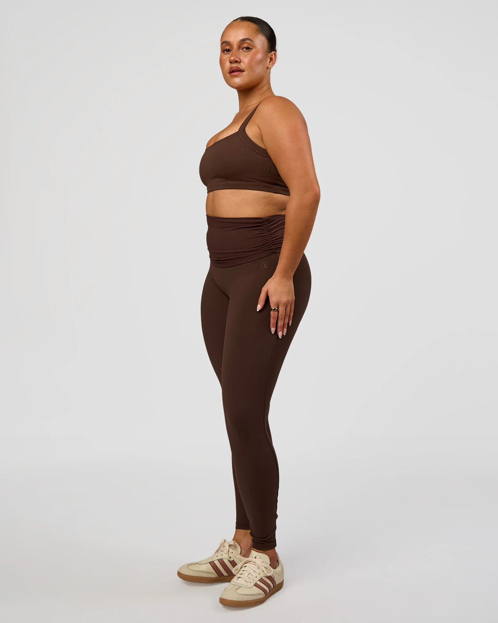 CF Fold Over High-Rise Full Length Legging - Hot Chocolate - Image 4