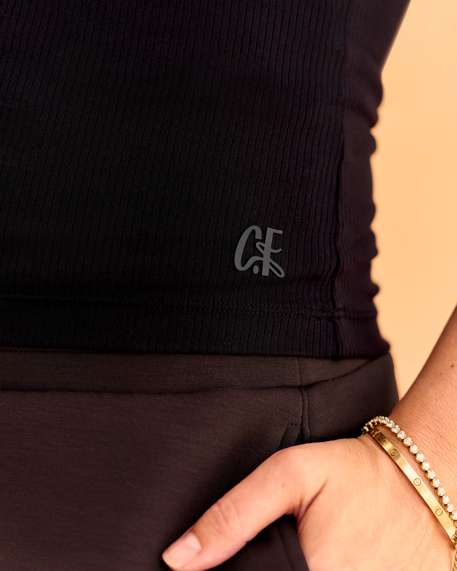 CF Move Through It Rib Tank - Black - Image 11
