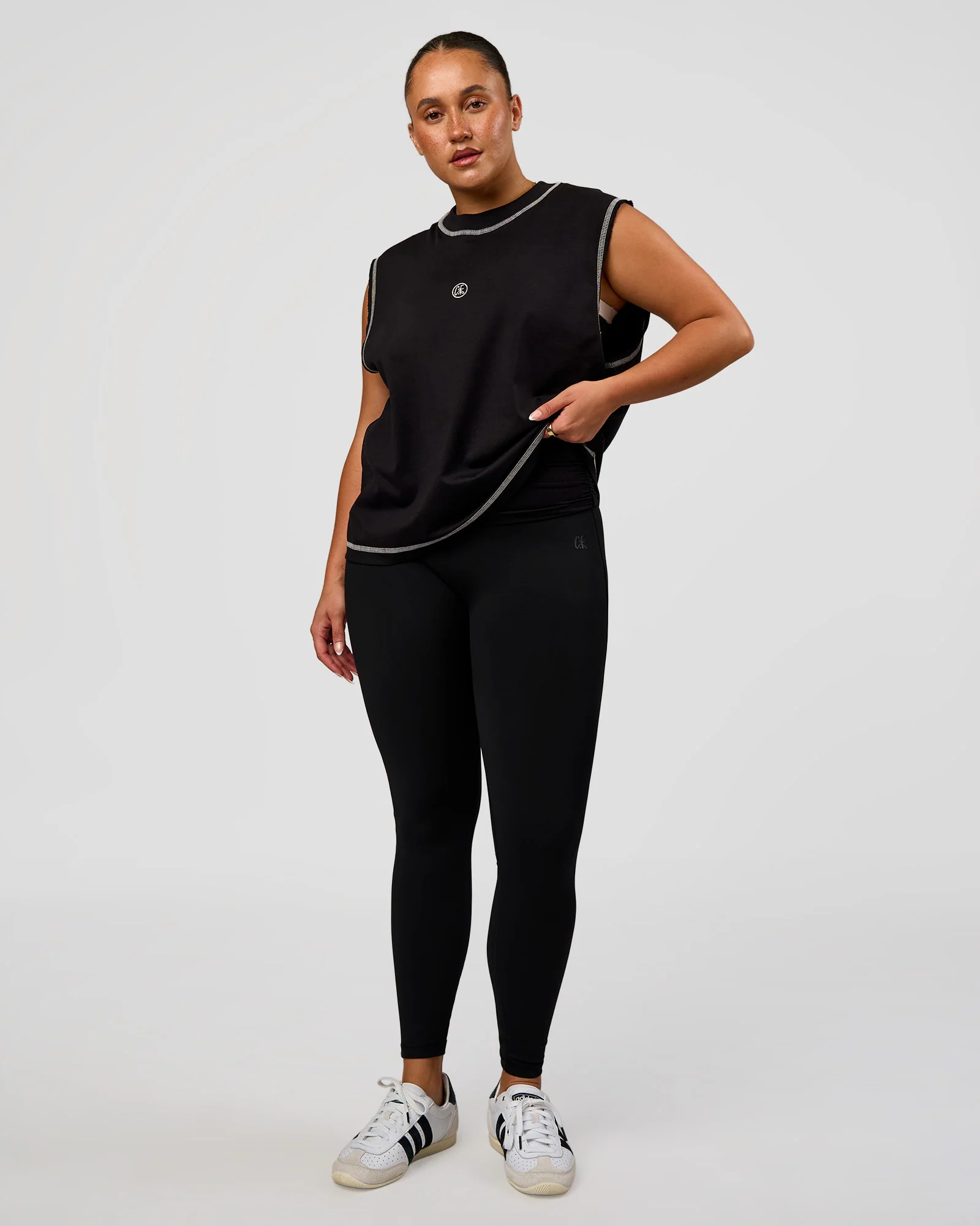 CF Unisex Oversized Heavyweight Boxed Tank - Black-CF X LSKD Sport - Image 11