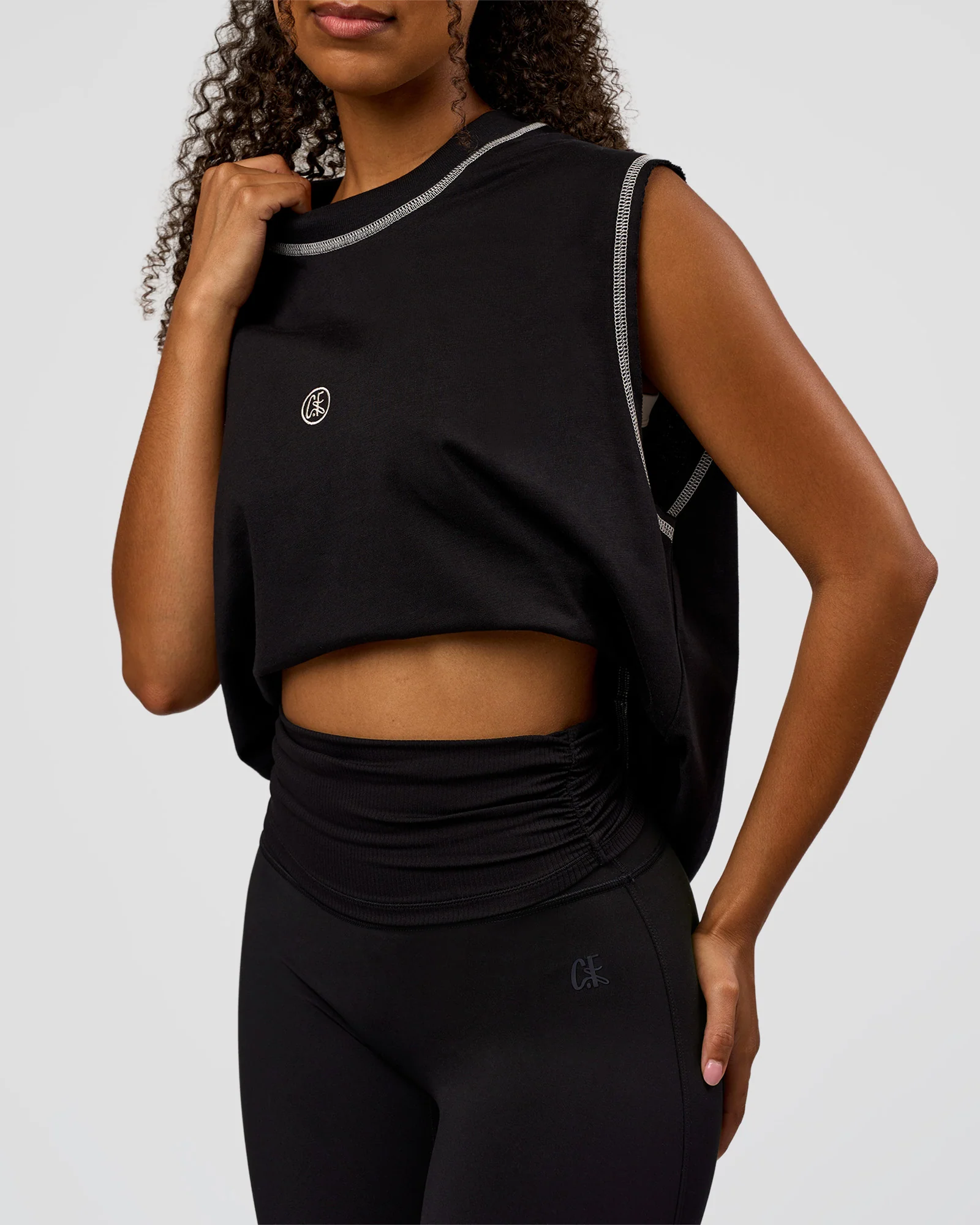 CF Unisex Oversized Heavyweight Boxed Tank - Black-CF X LSKD Sport - Image 12