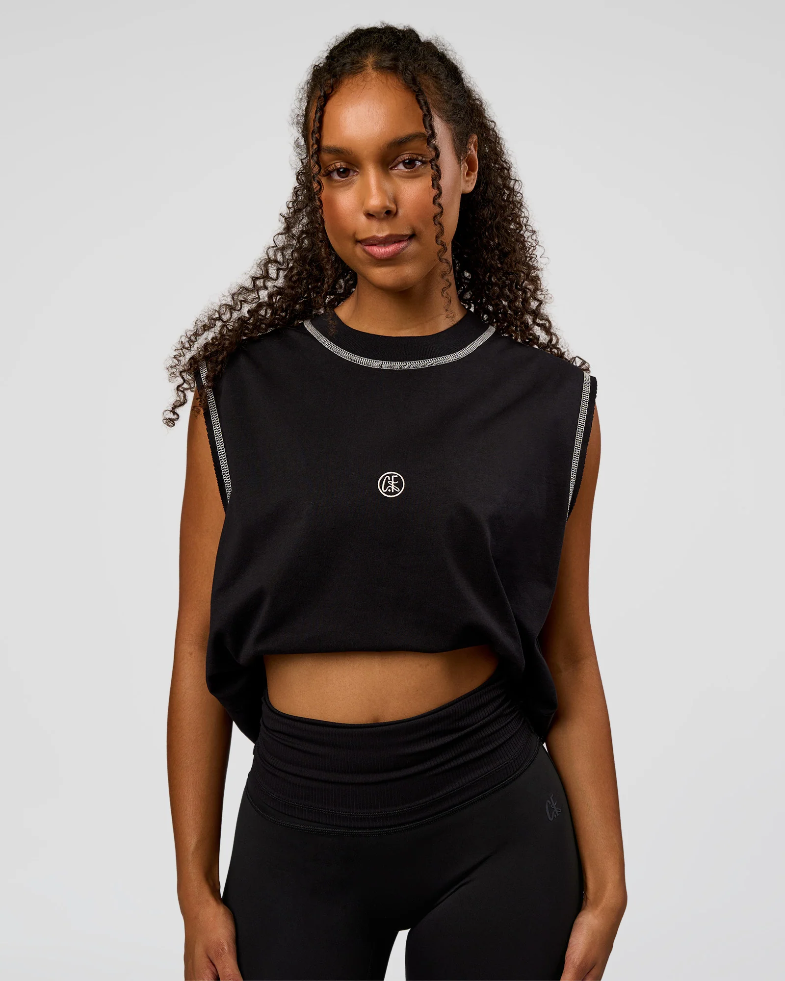 CF Unisex Oversized Heavyweight Boxed Tank - Black-CF X LSKD Sport - Image 5