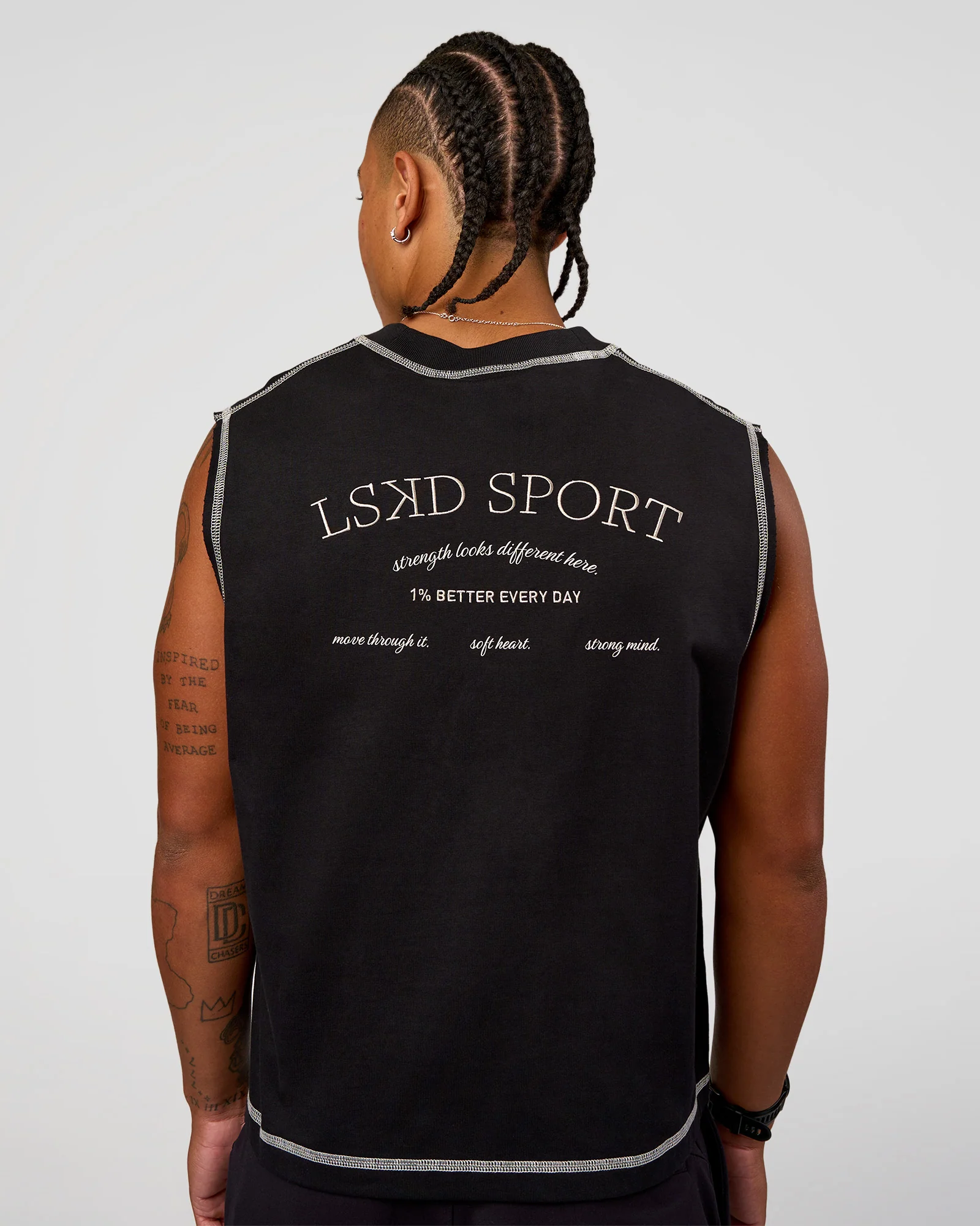 CF Unisex Oversized Heavyweight Boxed Tank - Black-CF X LSKD Sport - Image 8