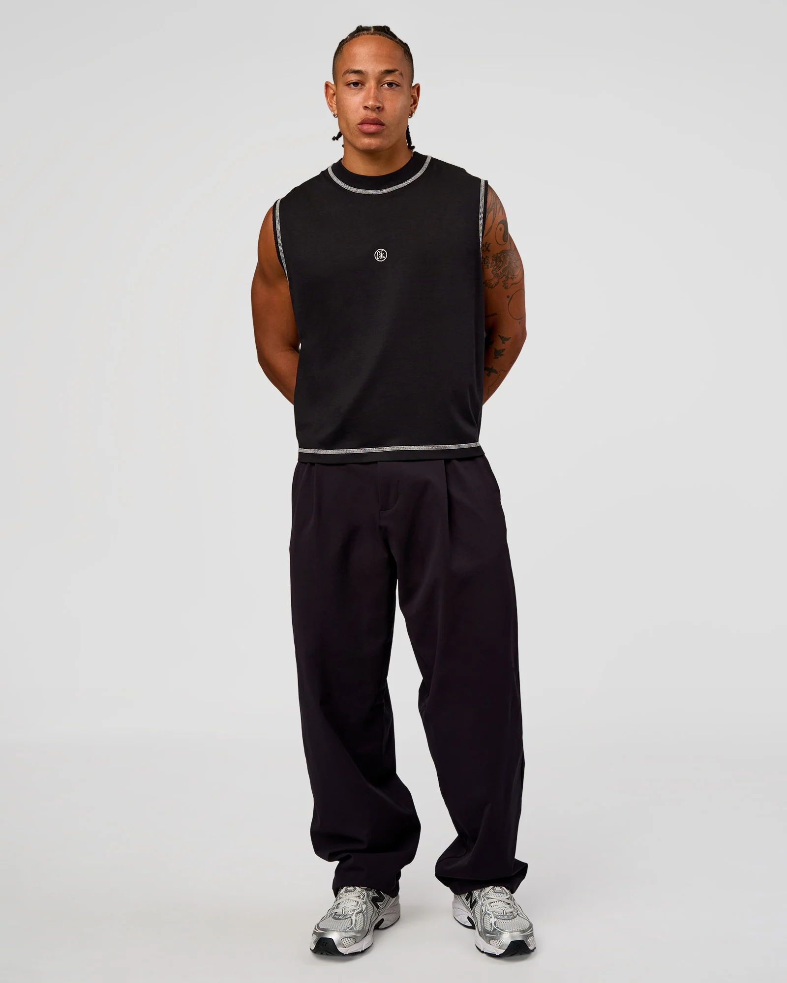 CF Unisex Oversized Heavyweight Boxed Tank - Black-CF X LSKD Sport - Image 9