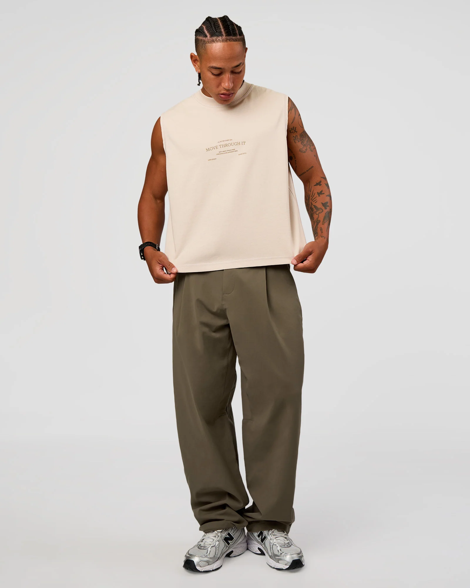 CF Unisex Oversized Heavyweight Boxed Tank - Clay-CF Move Through It - Image 4