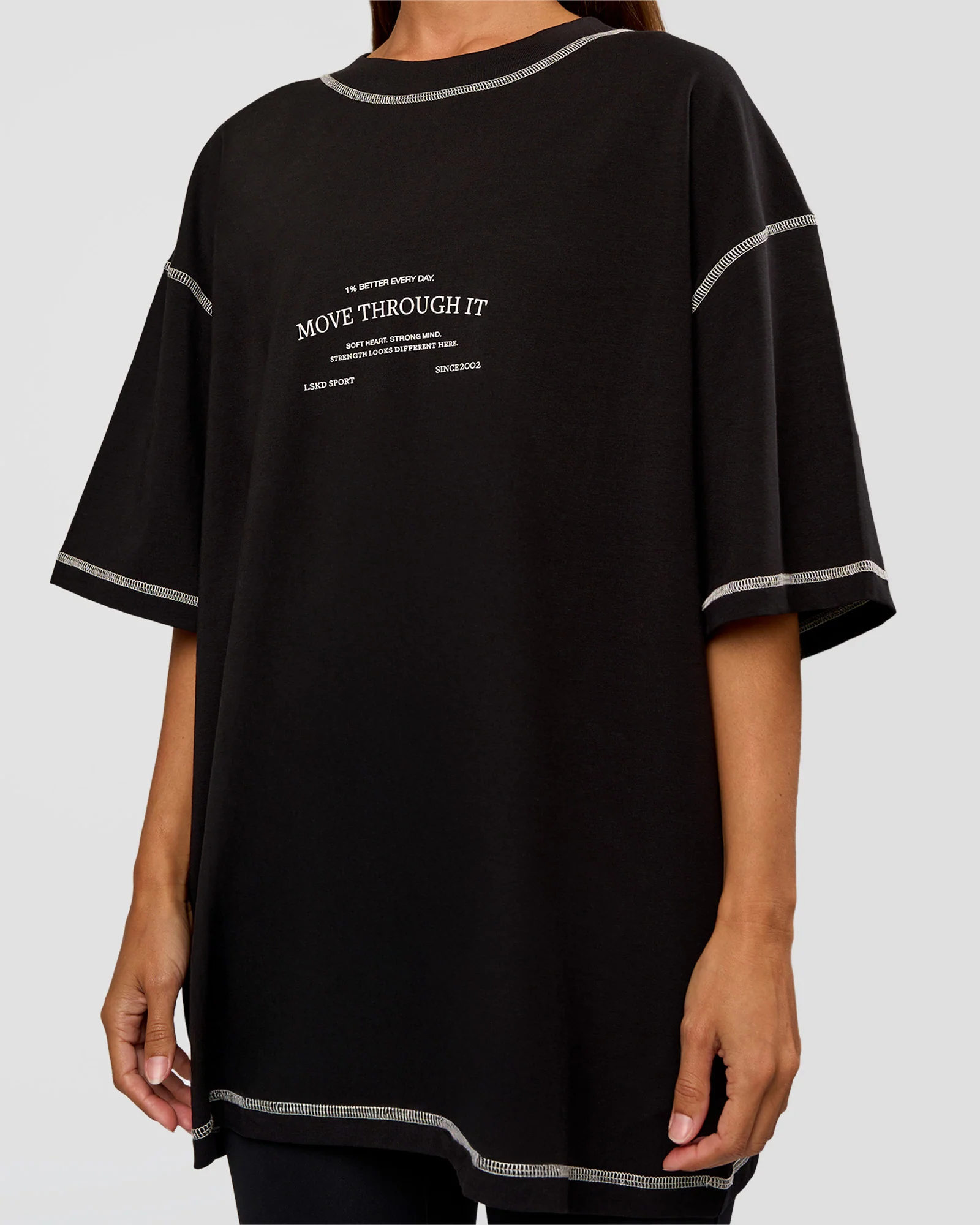 CF Unisex Oversized Heavyweight FLXCotton Tee - Black-CF Move Through It - Image 12