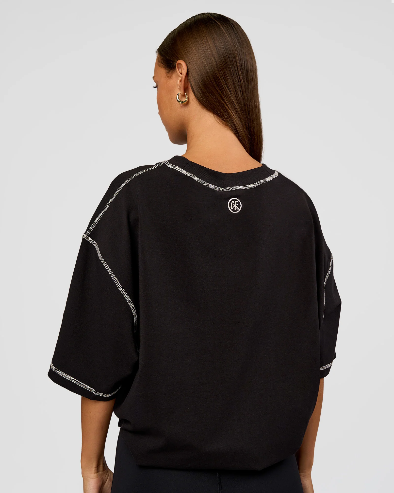 CF Unisex Oversized Heavyweight FLXCotton Tee - Black-CF Move Through It - Image 7
