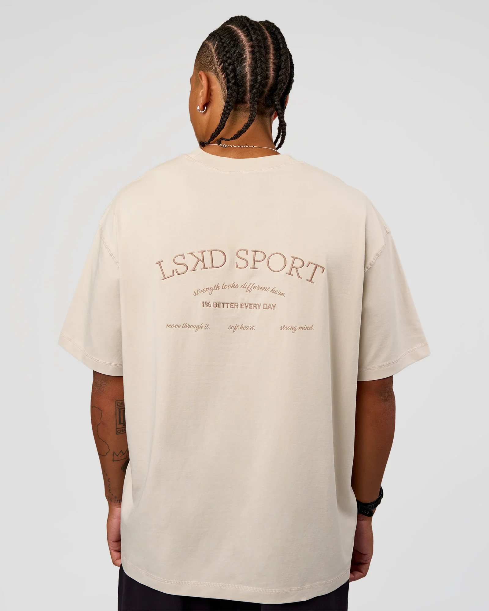 CF Unisex Oversized Heavyweight FLXCotton Tee - Clay-CF X LSKD Sport - Image 2
