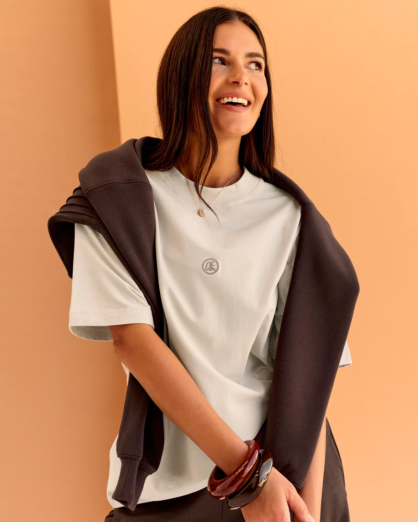 CF Unisex Oversized Heavyweight FLXCotton Tee - Clay-CF X LSKD Sport - Image 4