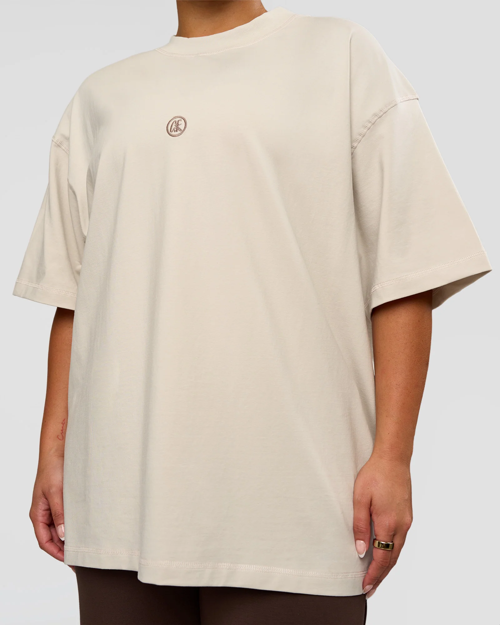 CF Unisex Oversized Heavyweight FLXCotton Tee - Clay-CF X LSKD Sport - Image 7