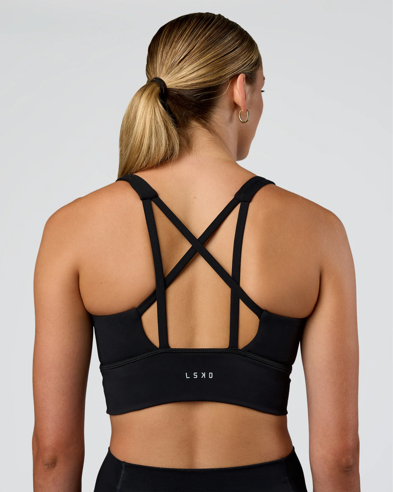 Circuit Longline Sports Bra - Black - Image 2