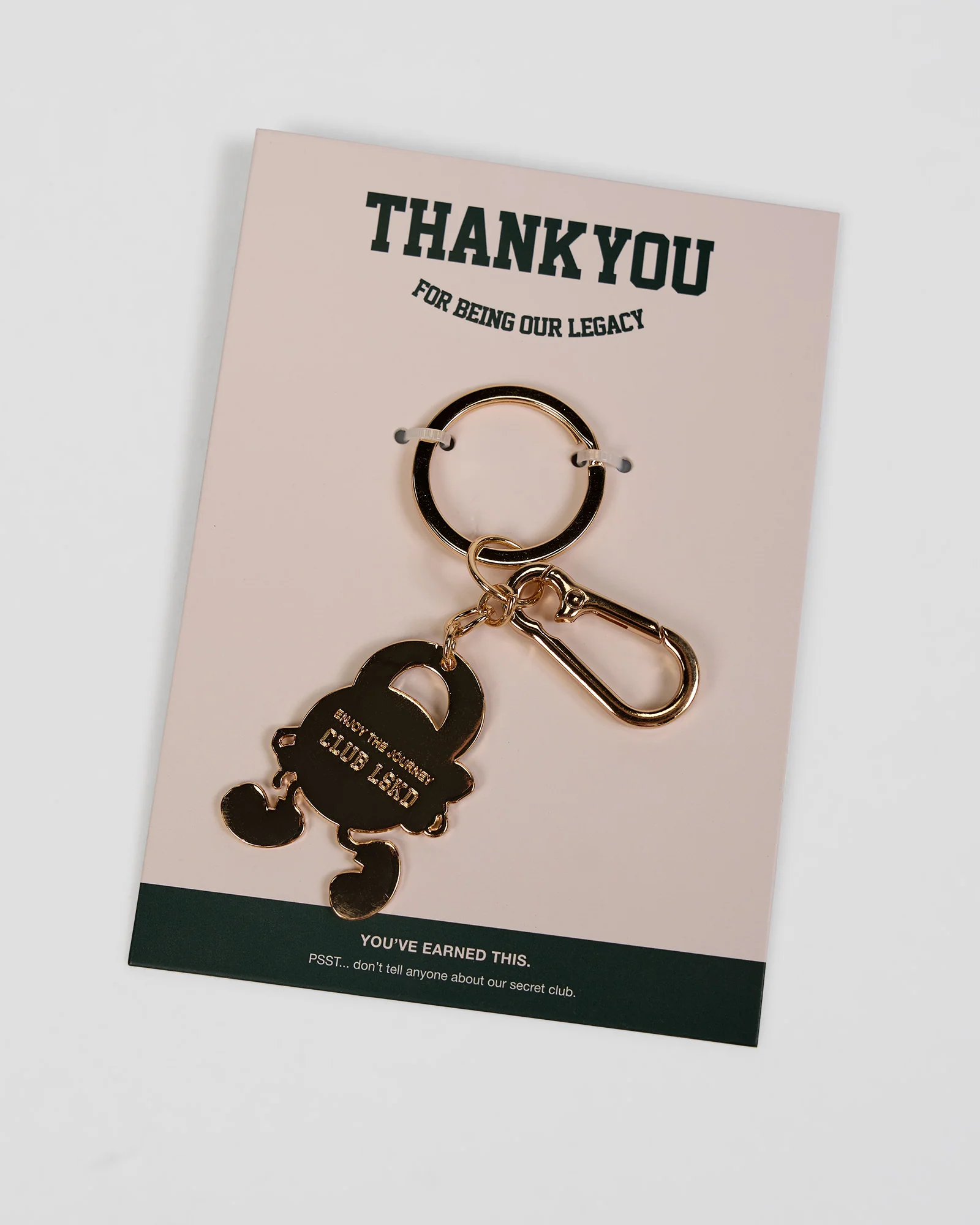 Club LSKD Key Ring - Vital Green-Light Gold - Image 2