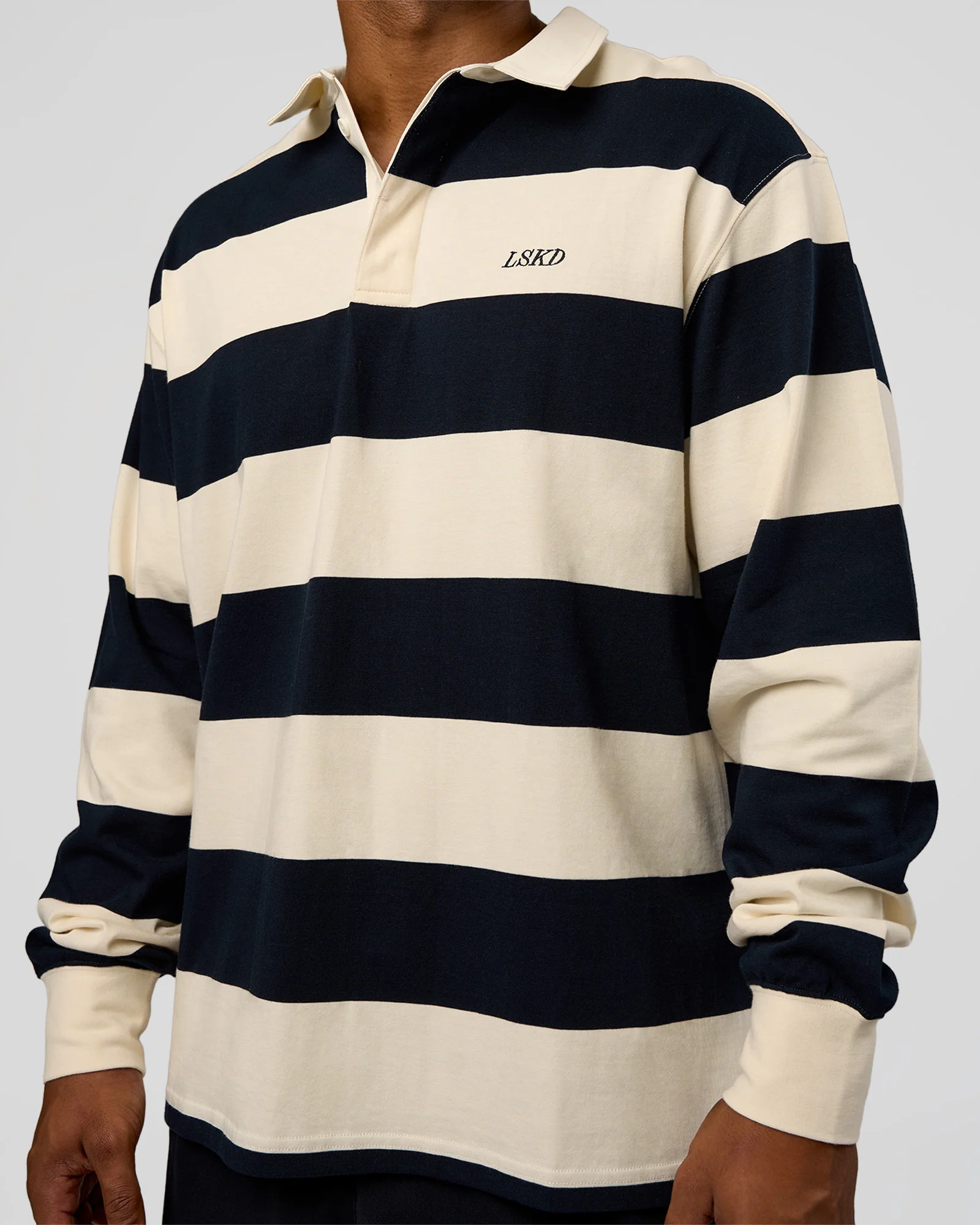 Clubhouse Unisex Rugby Polo - Future Navy-Off White - Image 15