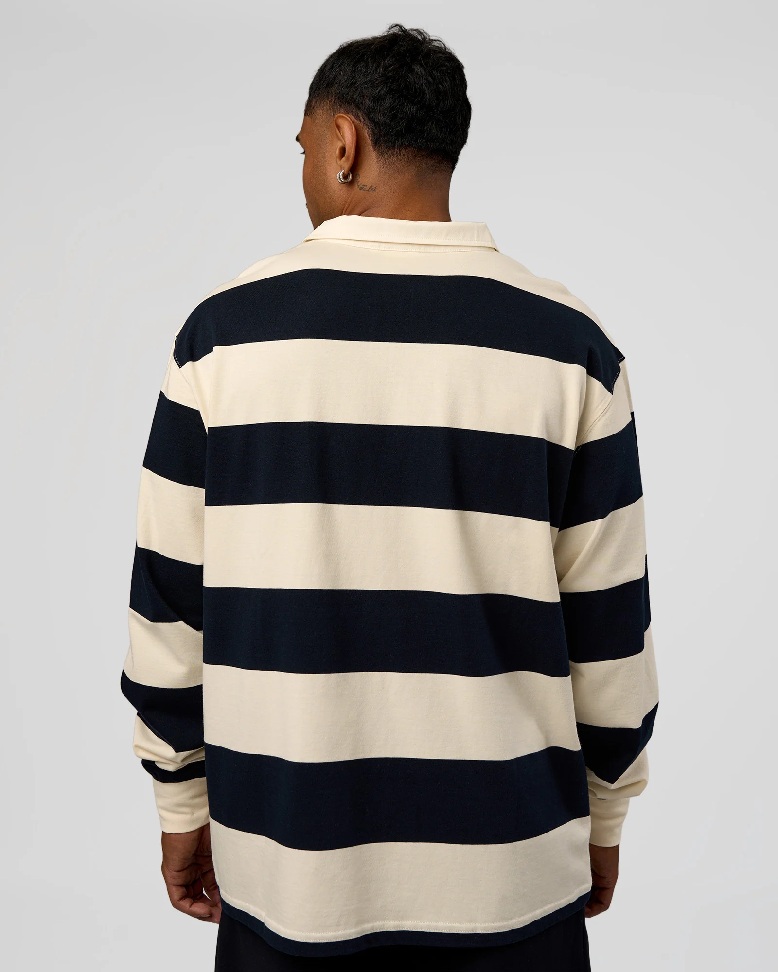 Clubhouse Unisex Rugby Polo - Future Navy-Off White - Image 7