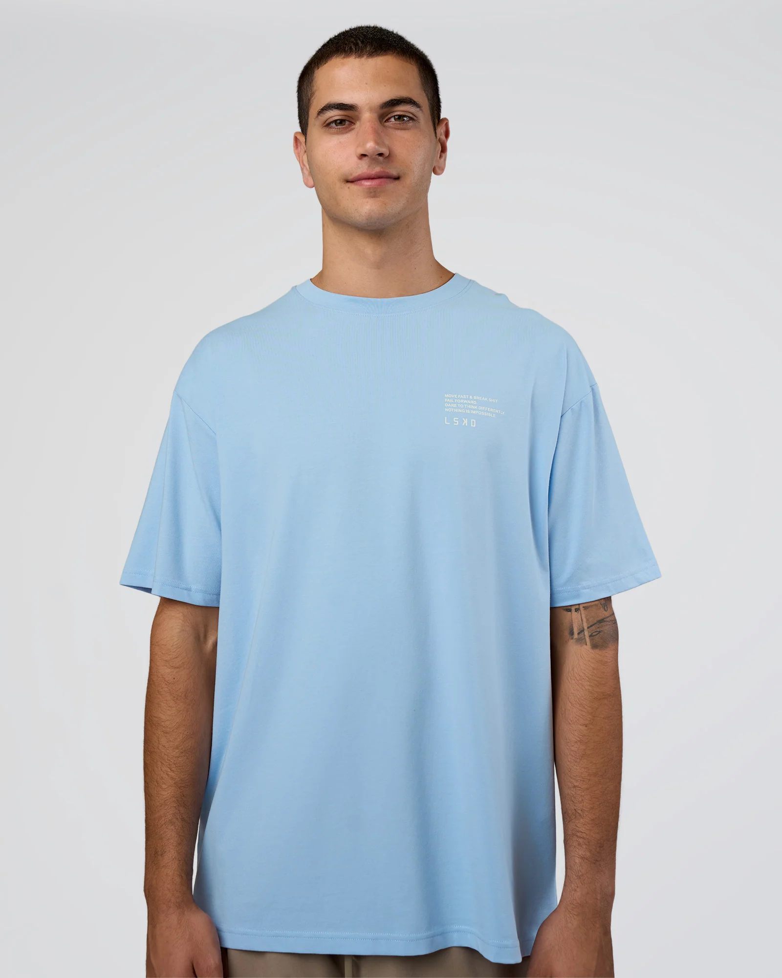 Coffee Run FLXCotton Oversized Tee - Open Air-White - Image 2