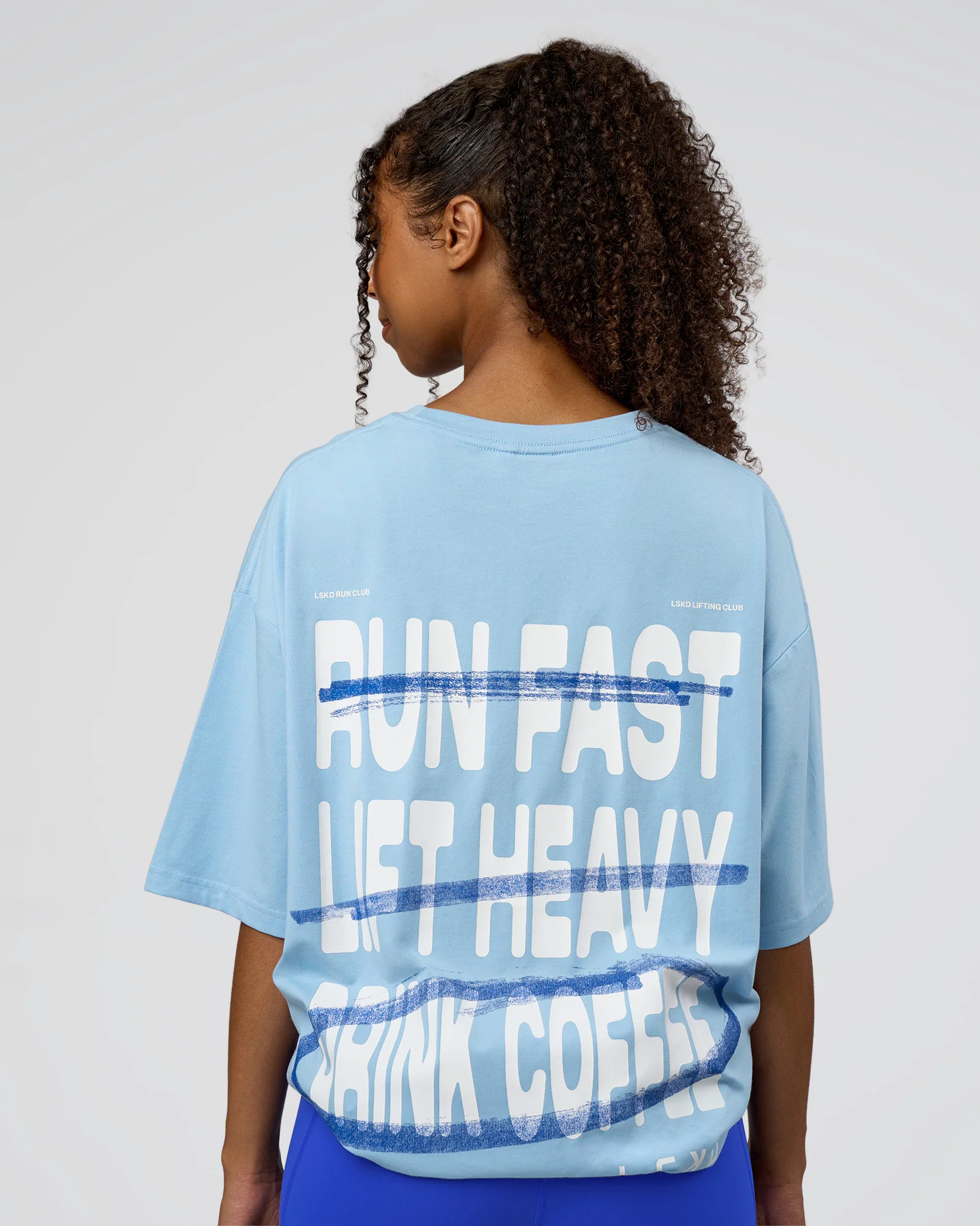Coffee Run FLXCotton Oversized Tee - Open Air-White - Image 4