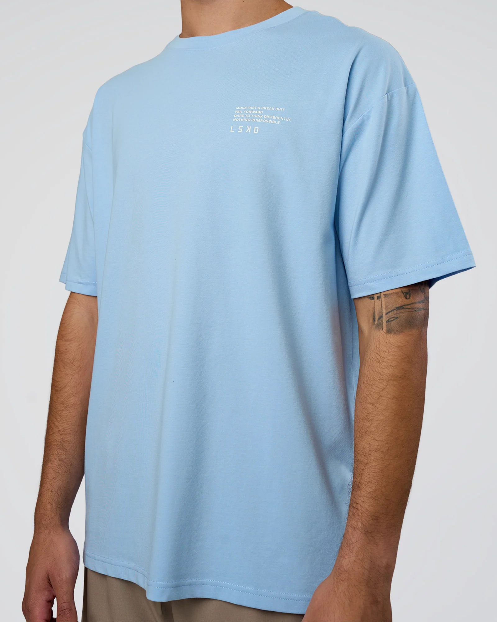 Coffee Run FLXCotton Oversized Tee - Open Air-White - Image 7