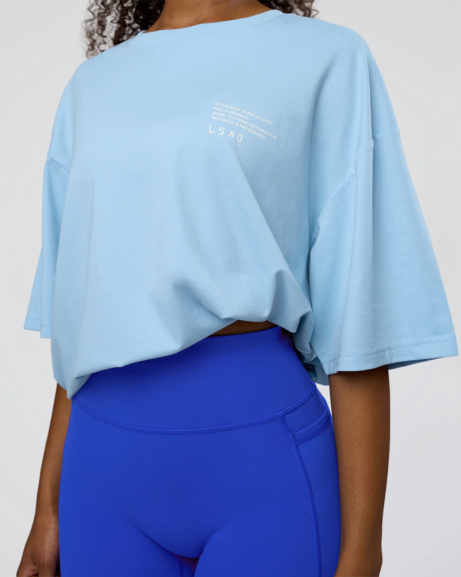 Coffee Run FLXCotton Oversized Tee - Open Air-White - Image 8