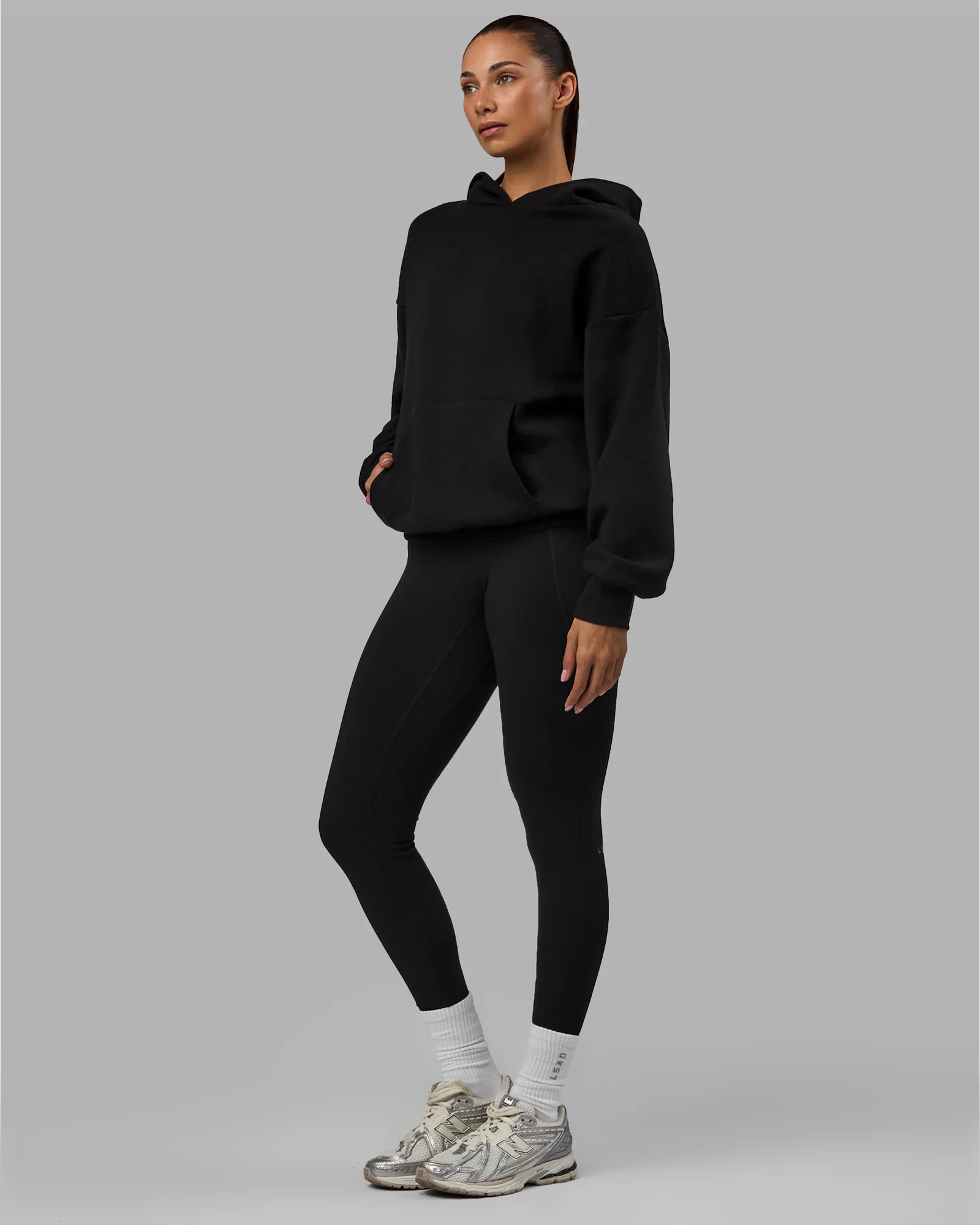 Easy Oversized Hoodie - Black - Image 5