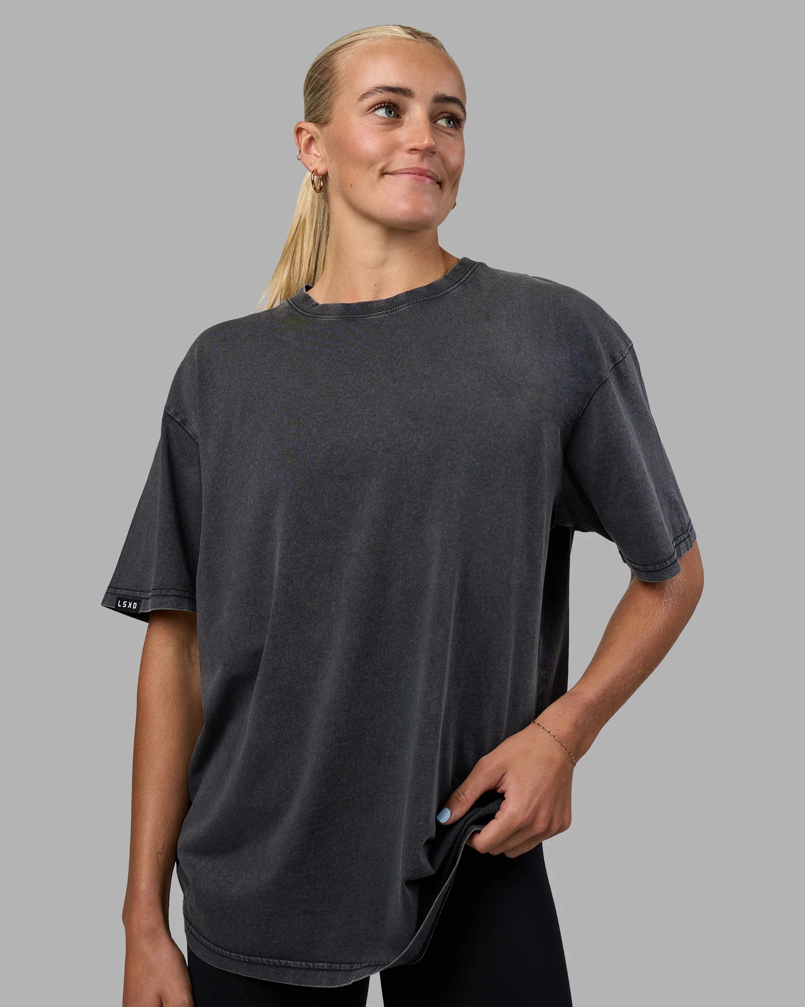 Easy FLXCotton Tee Oversize - Black Washed - Image 2